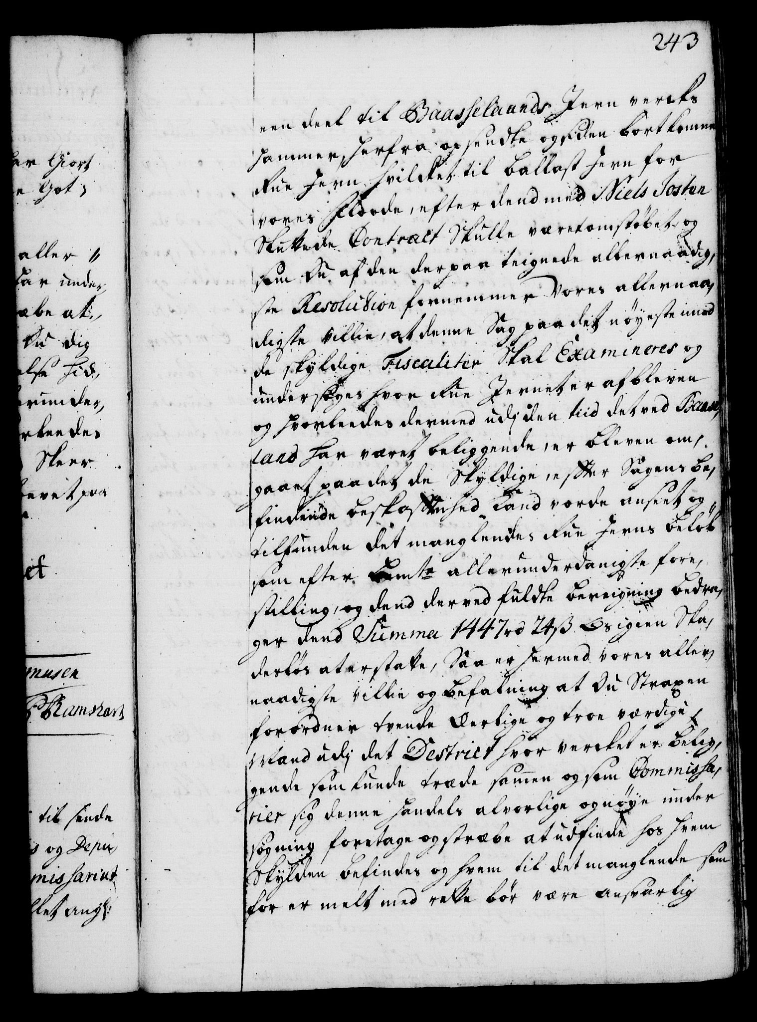 Rentekammeret, Kammerkanselliet, RA/EA-3111/G/Gg/Gga/L0002: Norsk ekspedisjonsprotokoll med register (merket RK 53.2), 1723-1727, p. 243