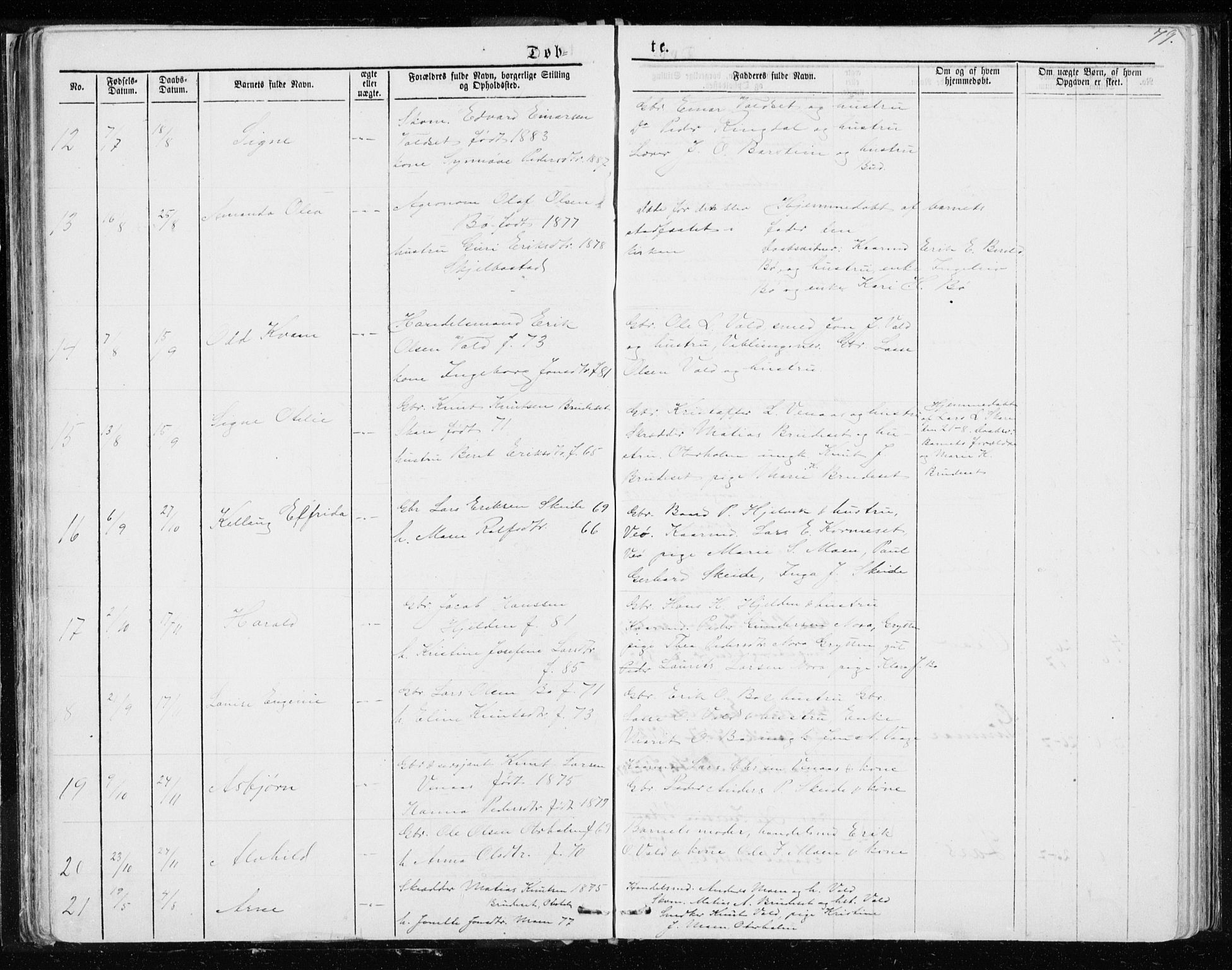 Ministerialprotokoller, klokkerbøker og fødselsregistre - Møre og Romsdal, AV/SAT-A-1454/543/L0564: Parish register (copy) no. 543C02, 1867-1915, p. 79