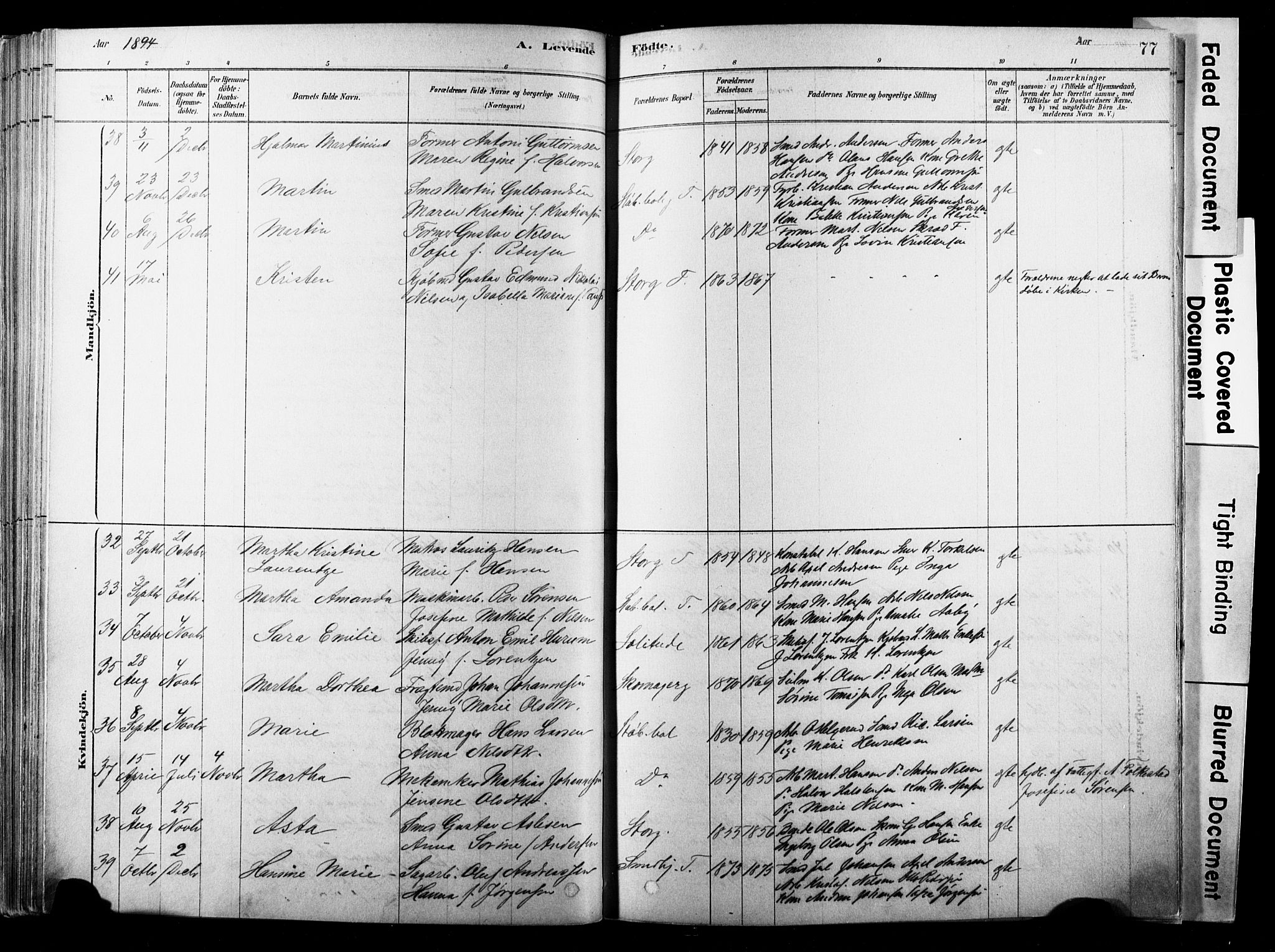 Strømsø kirkebøker, AV/SAKO-A-246/F/Fb/L0006: Parish register (official) no. II 6, 1879-1910, p. 77