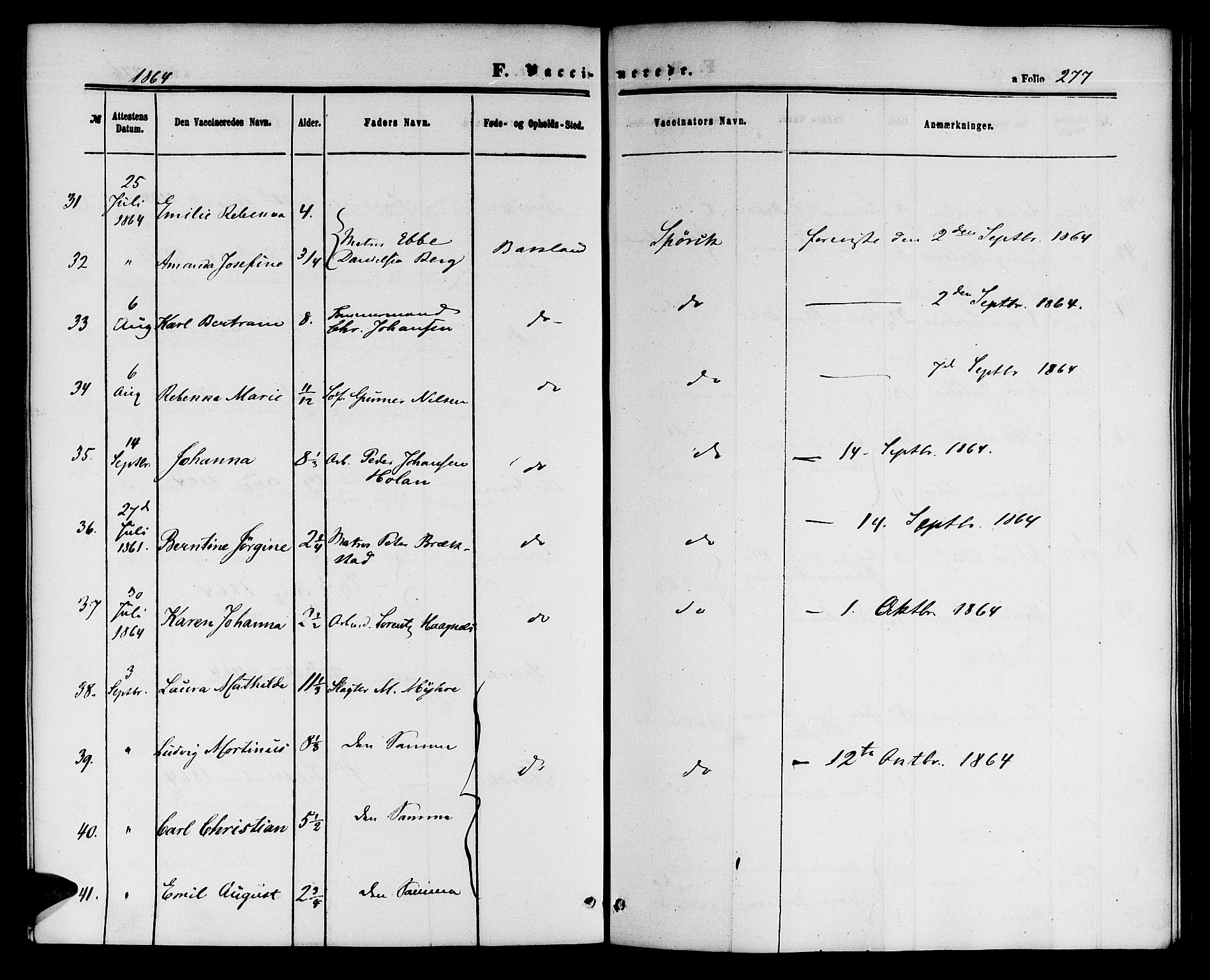 Ministerialprotokoller, klokkerbøker og fødselsregistre - Sør-Trøndelag, AV/SAT-A-1456/604/L0185: Parish register (official) no. 604A06, 1861-1865, p. 277