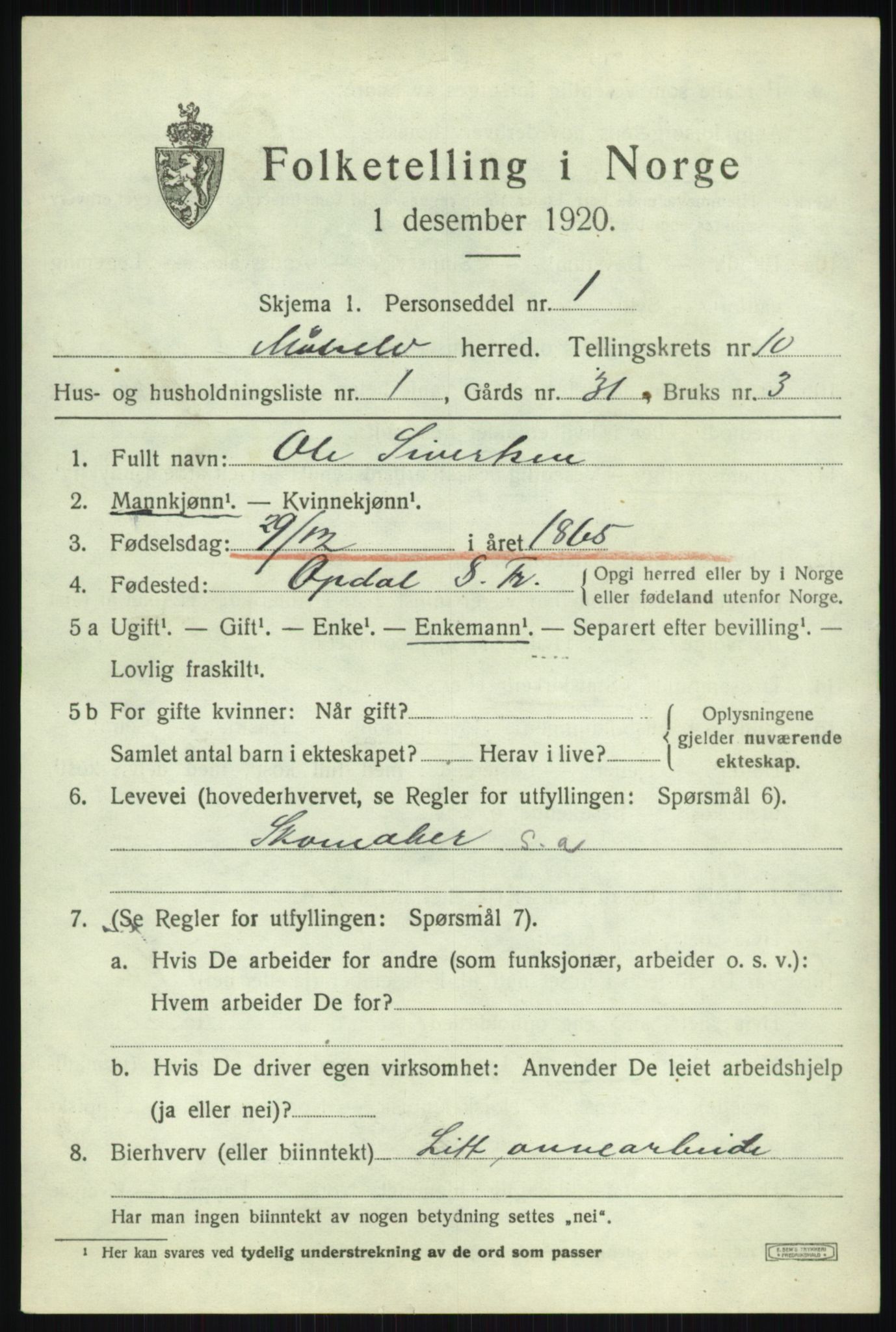 SATØ, 1920 census for Målselv, 1920, p. 5475