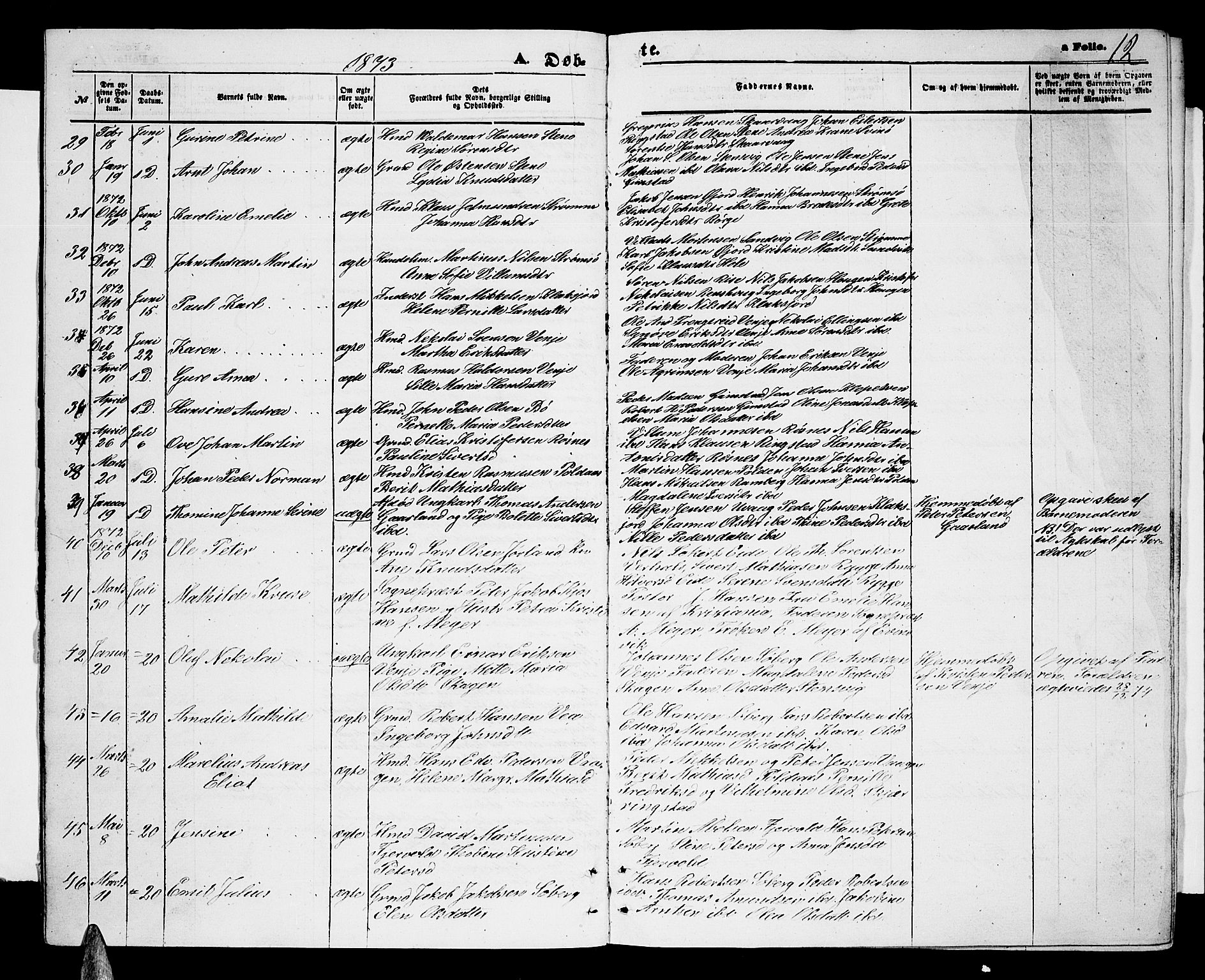 Ministerialprotokoller, klokkerbøker og fødselsregistre - Nordland, AV/SAT-A-1459/891/L1314: Parish register (copy) no. 891C03, 1870-1885, p. 12