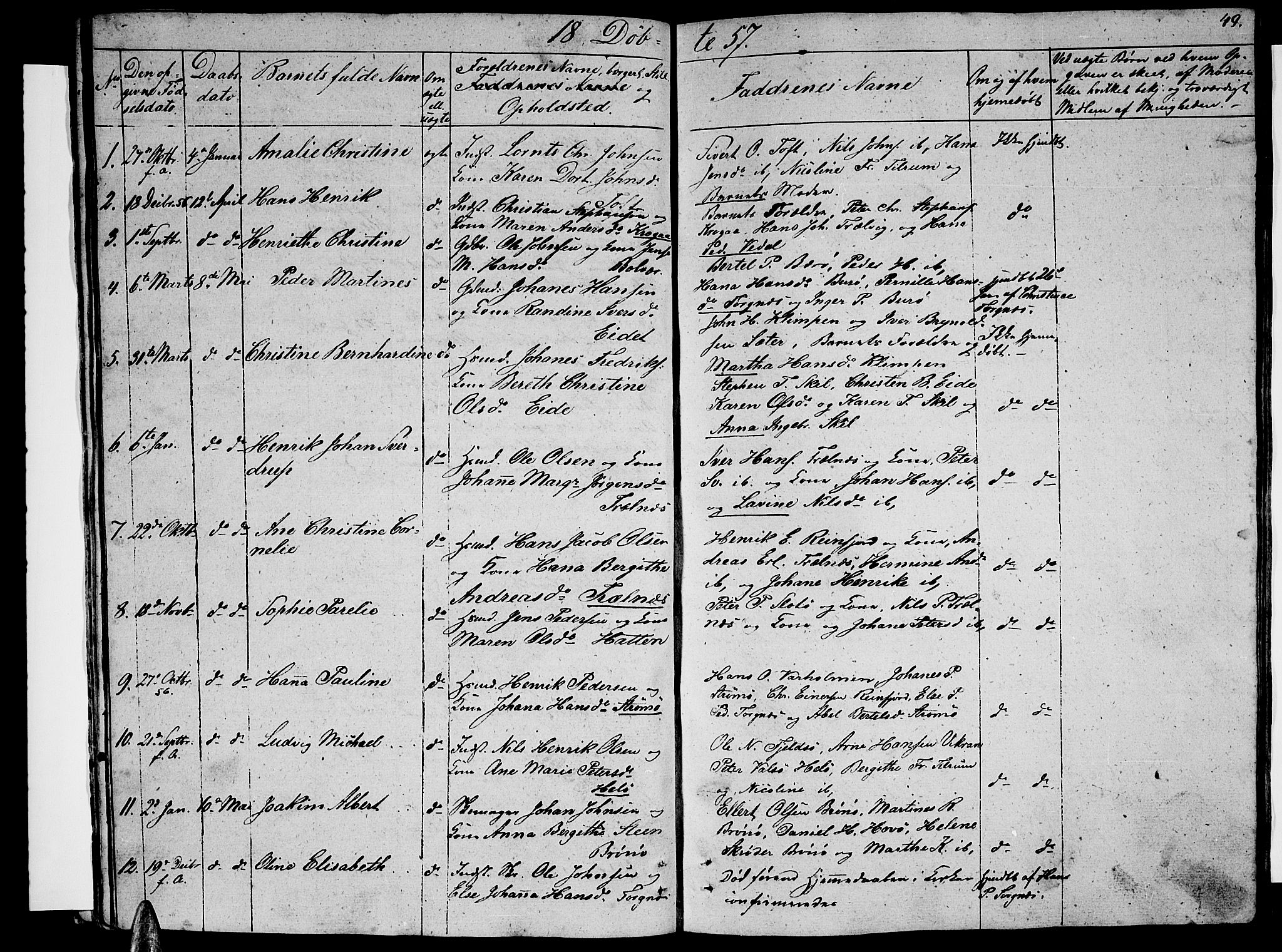 Ministerialprotokoller, klokkerbøker og fødselsregistre - Nordland, AV/SAT-A-1459/813/L0211: Parish register (copy) no. 813C03, 1842-1863, p. 49