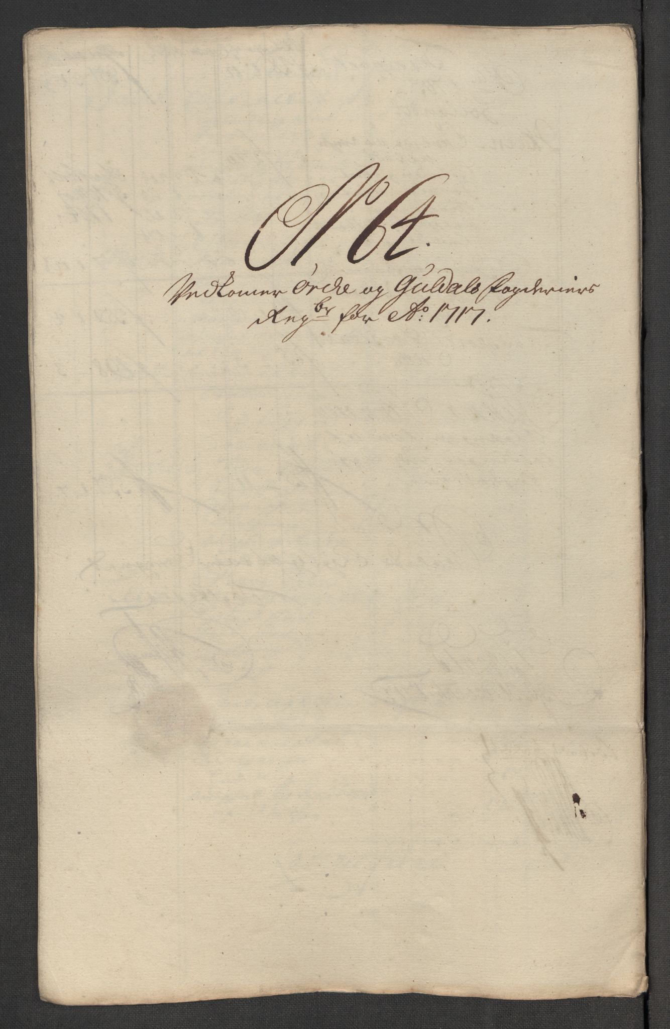 Rentekammeret inntil 1814, Reviderte regnskaper, Fogderegnskap, AV/RA-EA-4092/R60/L3969: Fogderegnskap Orkdal og Gauldal, 1717, p. 492