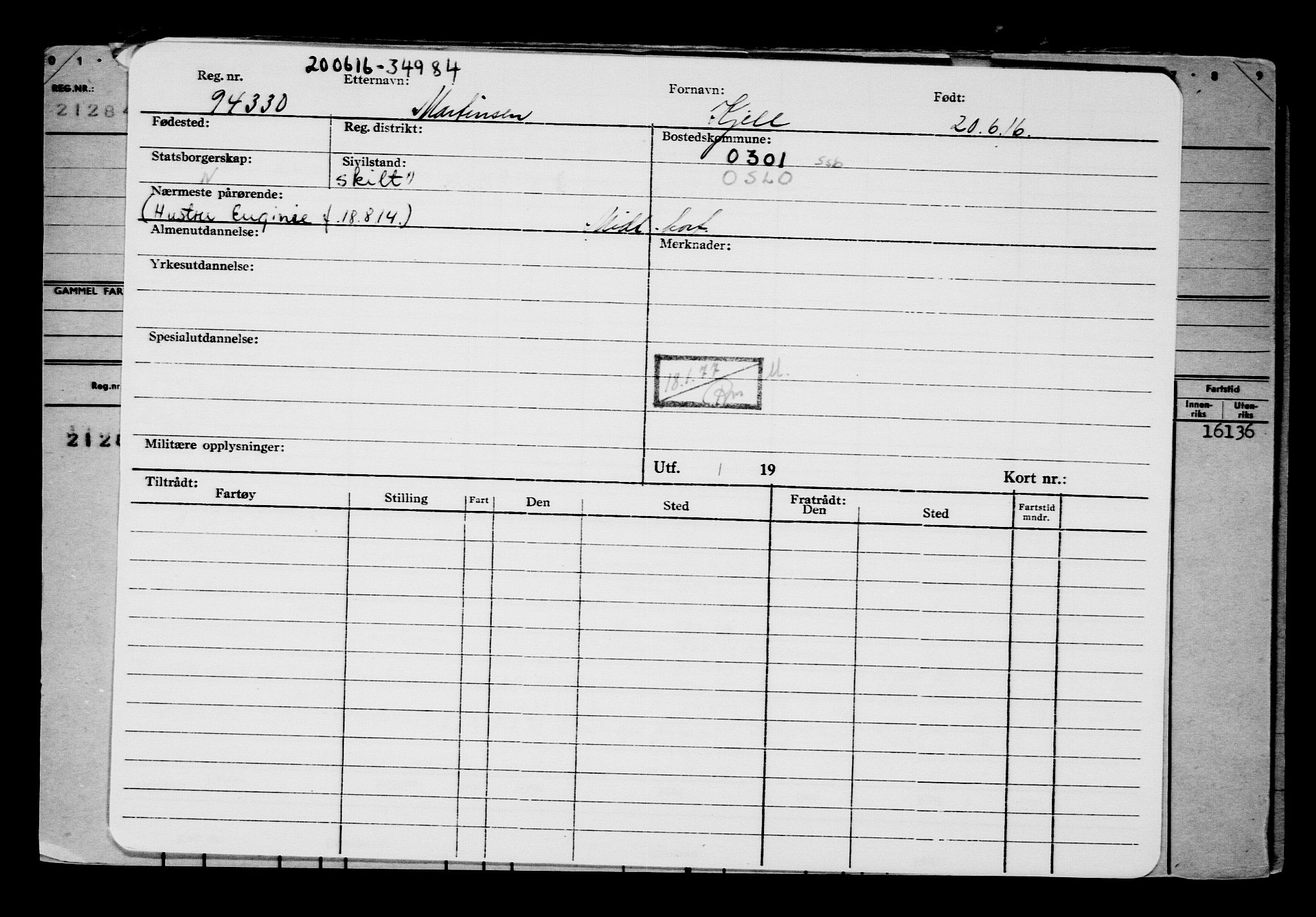 Direktoratet for sjømenn, AV/RA-S-3545/G/Gb/L0140: Hovedkort, 1916, p. 217