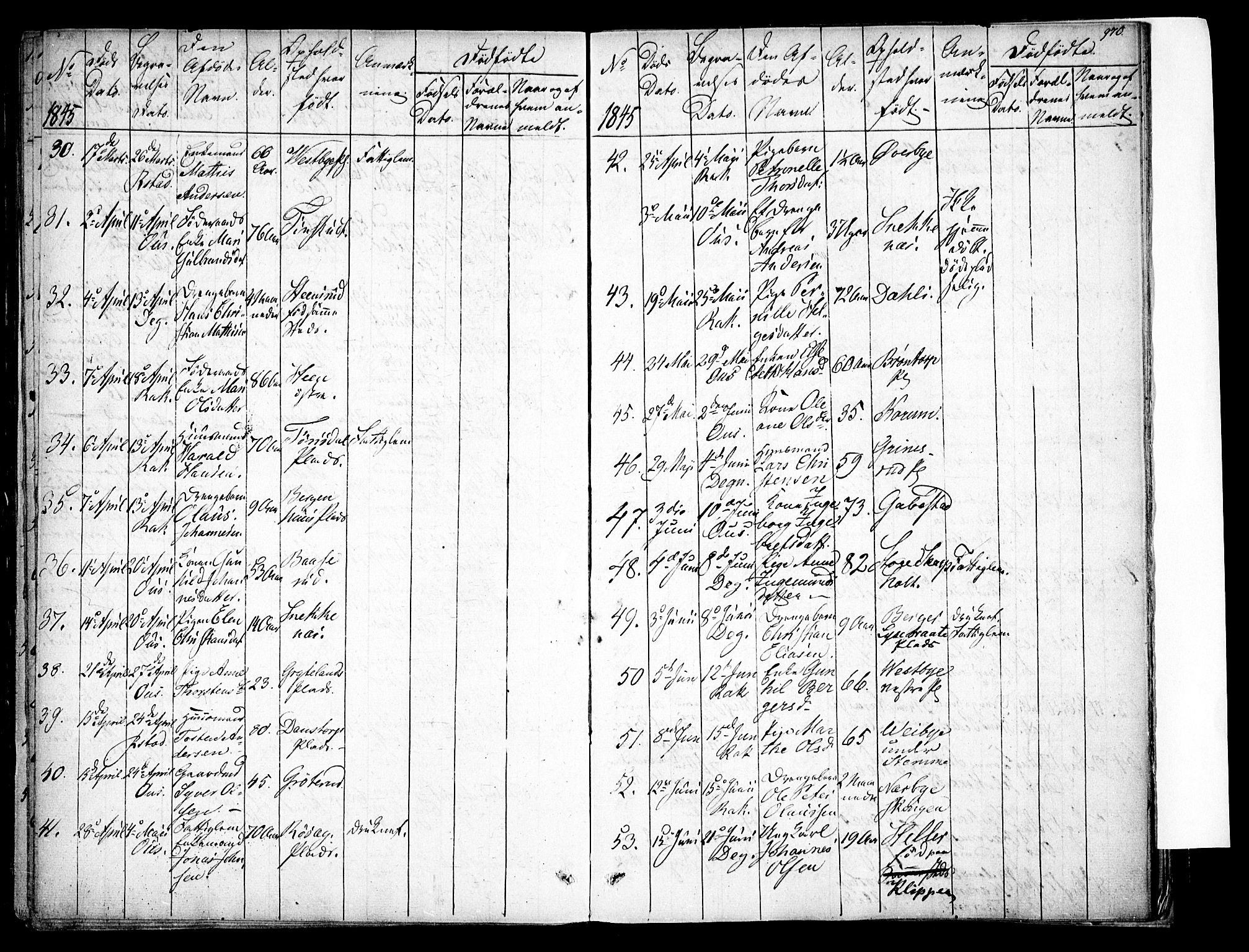 Rakkestad prestekontor Kirkebøker, AV/SAO-A-2008/F/Fa/L0008: Parish register (official) no. I 8, 1842-1849, p. 969-970