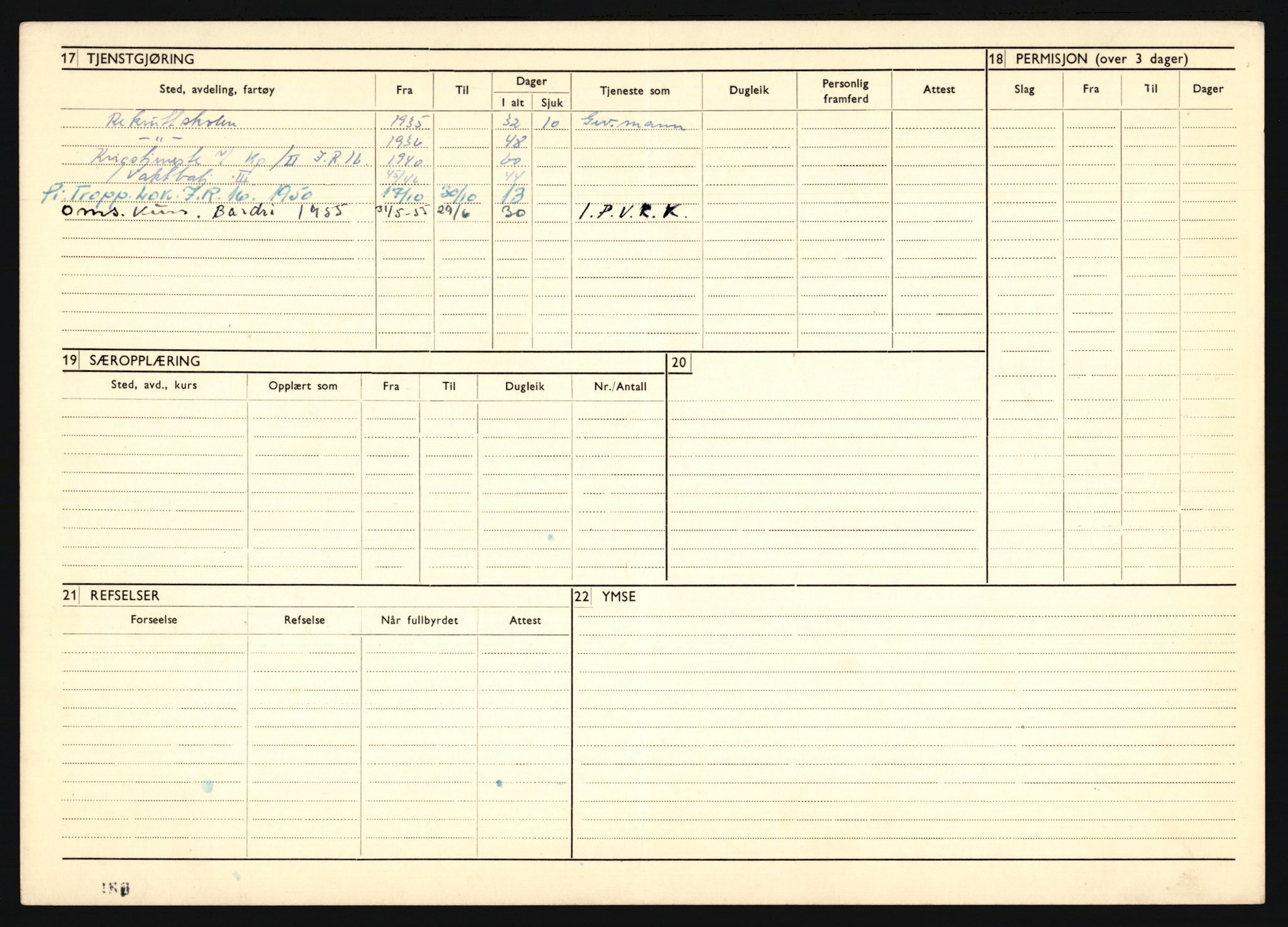 Forsvaret, Troms infanteriregiment nr. 16, AV/RA-RAFA-3146/P/Pa/L0019: Rulleblad for regimentets menige mannskaper, årsklasse 1935, 1935, p. 1042