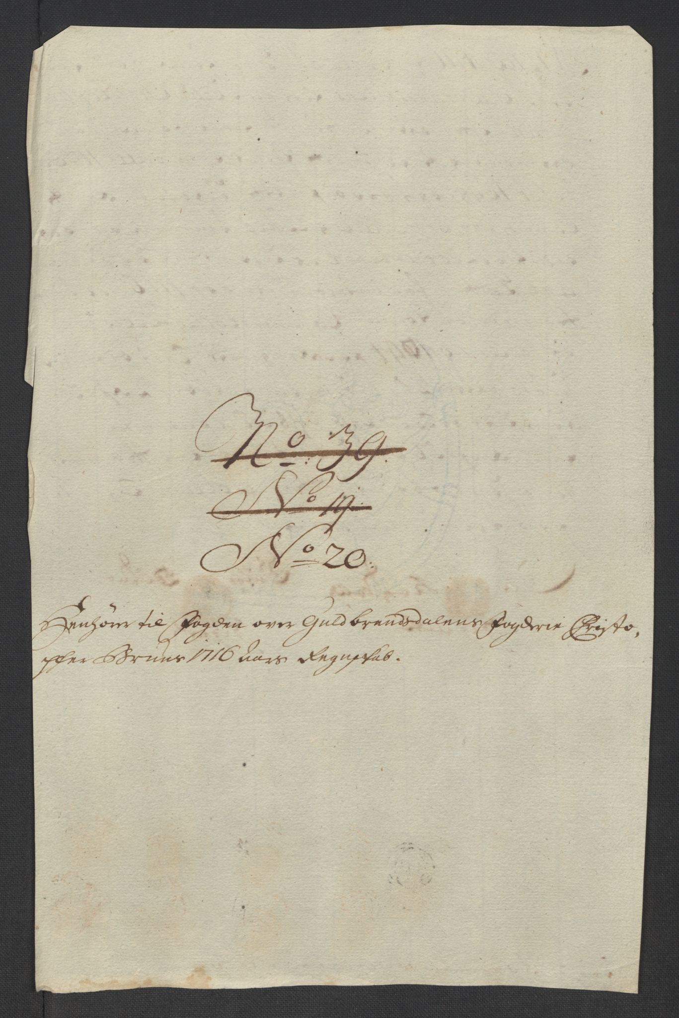 Rentekammeret inntil 1814, Reviderte regnskaper, Fogderegnskap, RA/EA-4092/R17/L1186: Fogderegnskap Gudbrandsdal, 1716, p. 181