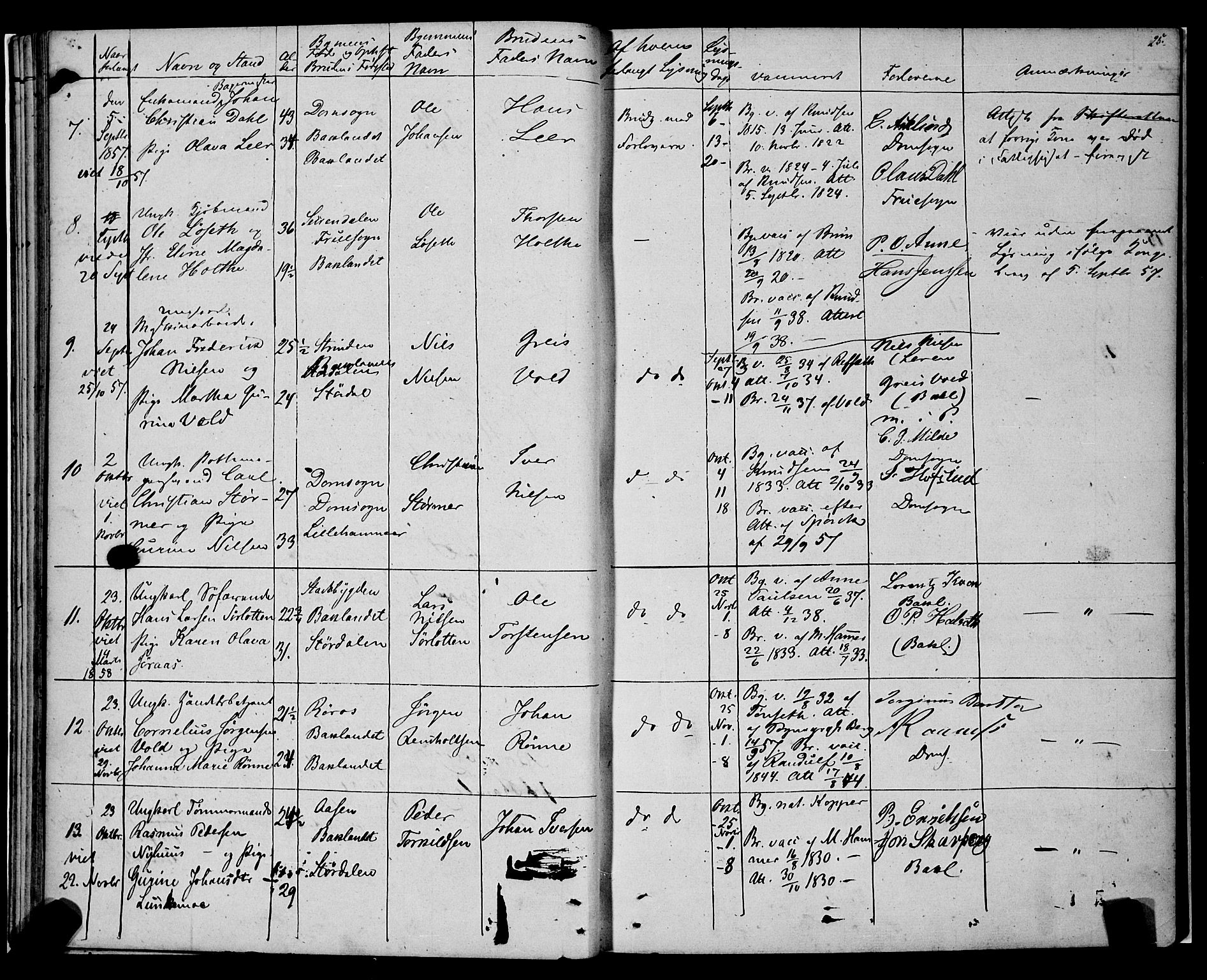Ministerialprotokoller, klokkerbøker og fødselsregistre - Sør-Trøndelag, SAT/A-1456/604/L0187: Parish register (official) no. 604A08, 1847-1878, p. 25
