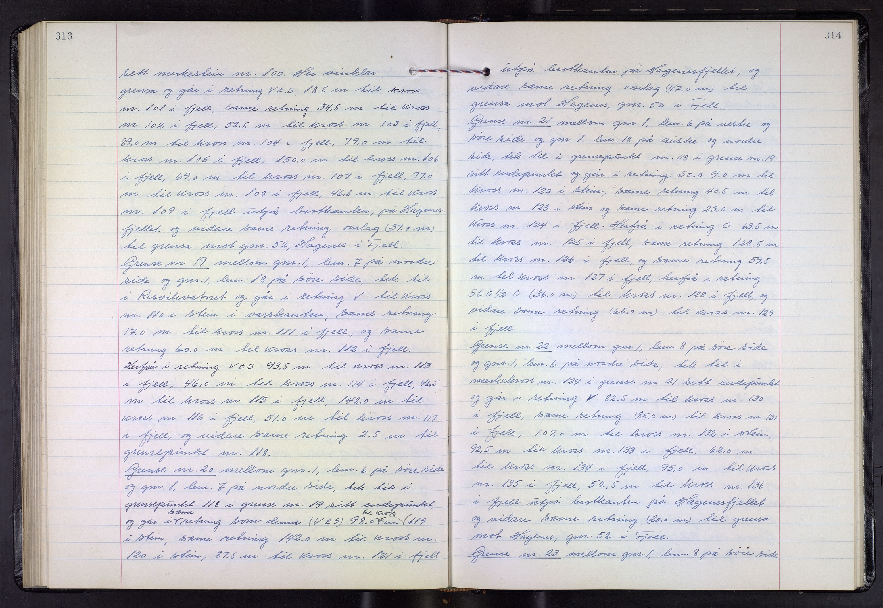 Hordaland jordskiftedøme - III Midhordland jordskiftedistrikt, AV/SAB-A-7001/A/Aa/L0037: Forhandlingsprotokoll, 1965-1970, p. 313-314