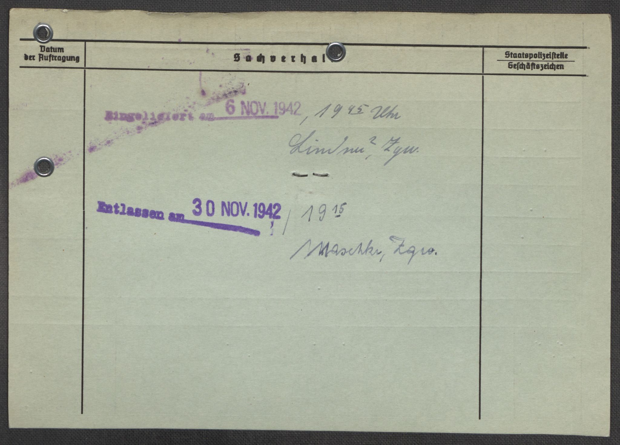 Befehlshaber der Sicherheitspolizei und des SD, AV/RA-RAFA-5969/E/Ea/Eaa/L0007: Register over norske fanger i Møllergata 19: Lundb-N, 1940-1945, p. 935