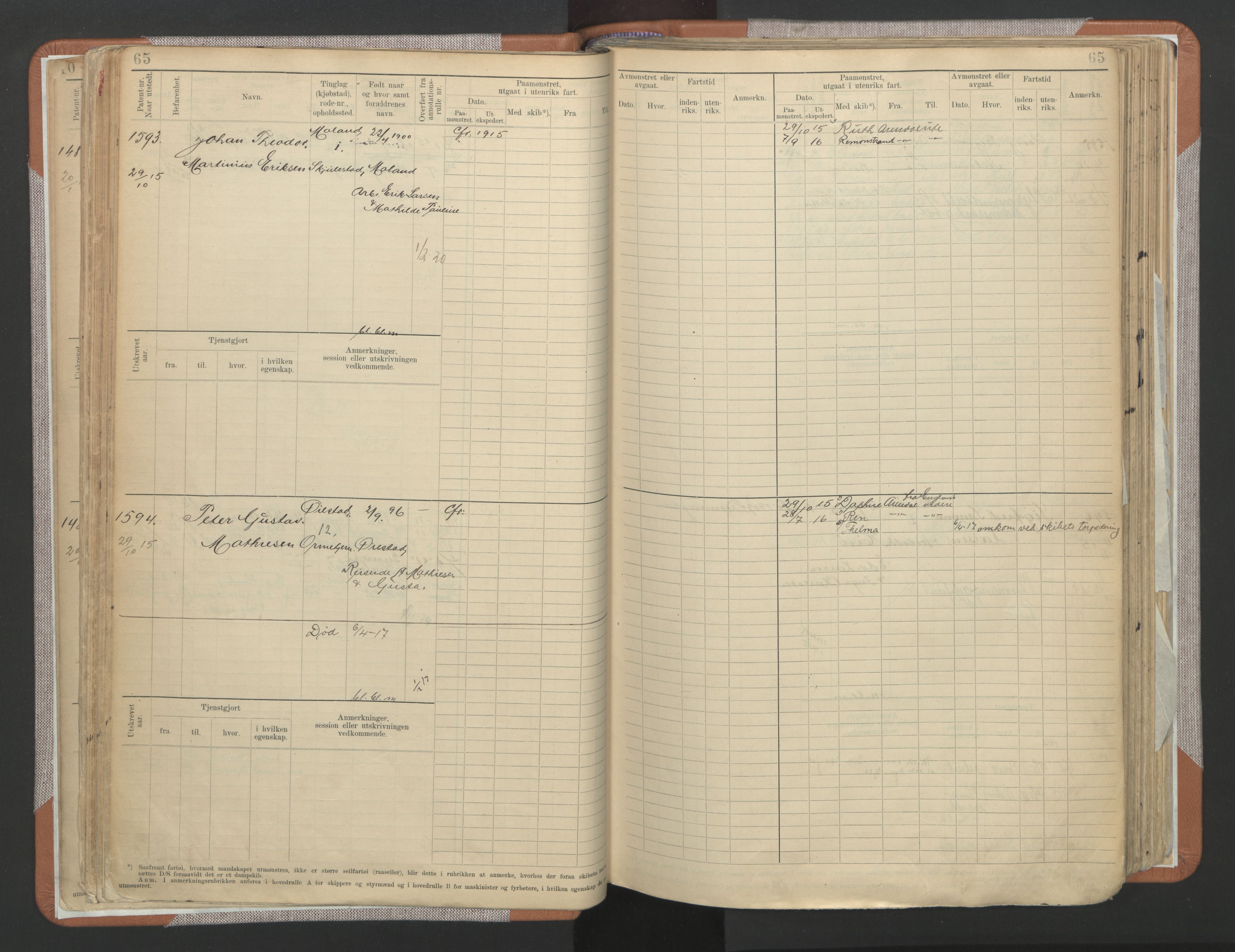 Arendal mønstringskrets, AV/SAK-2031-0012/F/Fb/L0022: Hovedrulle A nr 1466-2242, S-20, 1914-1930, p. 69