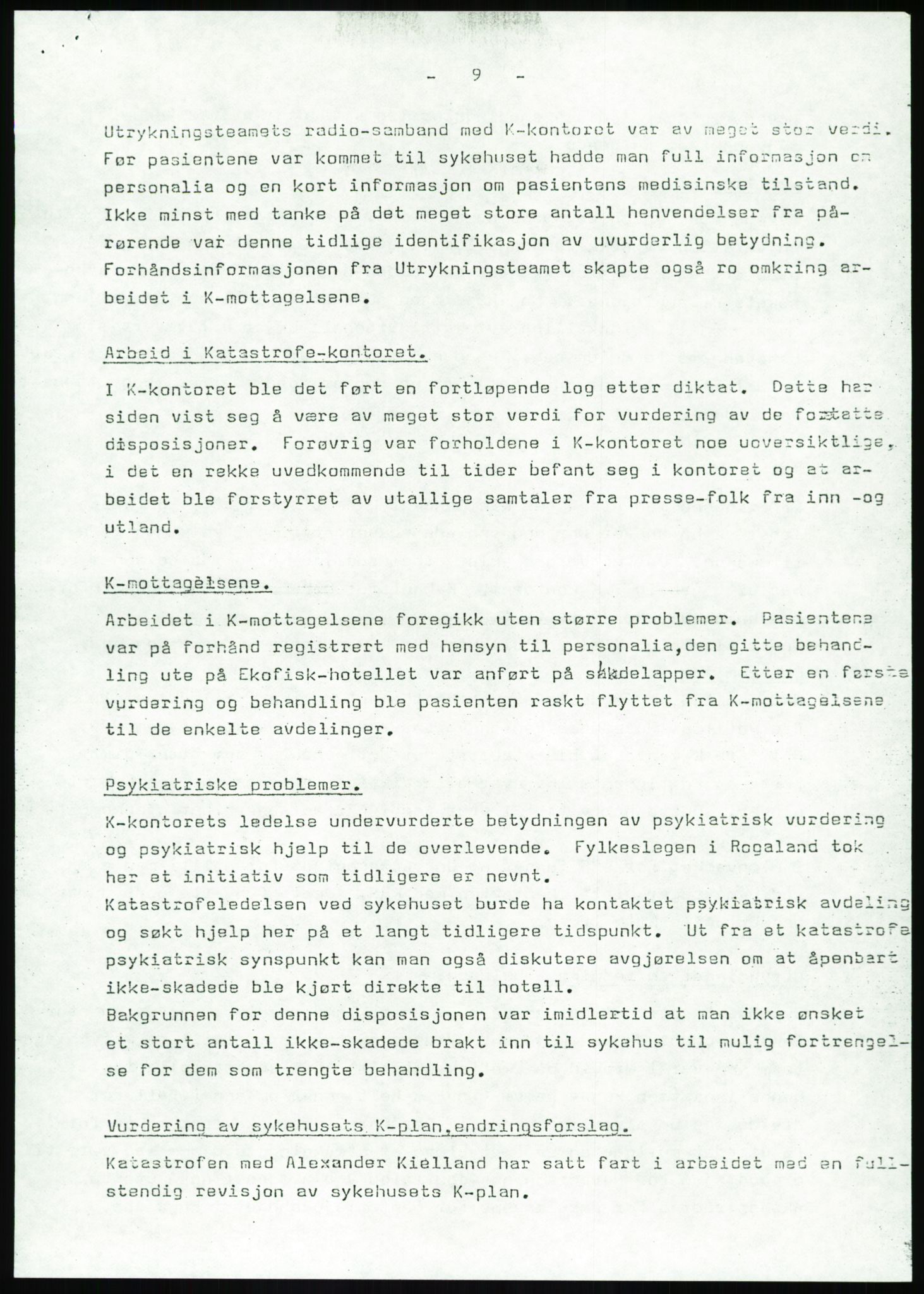 Justisdepartementet, Granskningskommisjonen ved Alexander Kielland-ulykken 27.3.1980, RA/S-1165/D/L0017: P Hjelpefartøy (Doku.liste + P1-P6 av 6)/Q Hovedredningssentralen (Q0-Q27 av 27), 1980-1981, p. 329