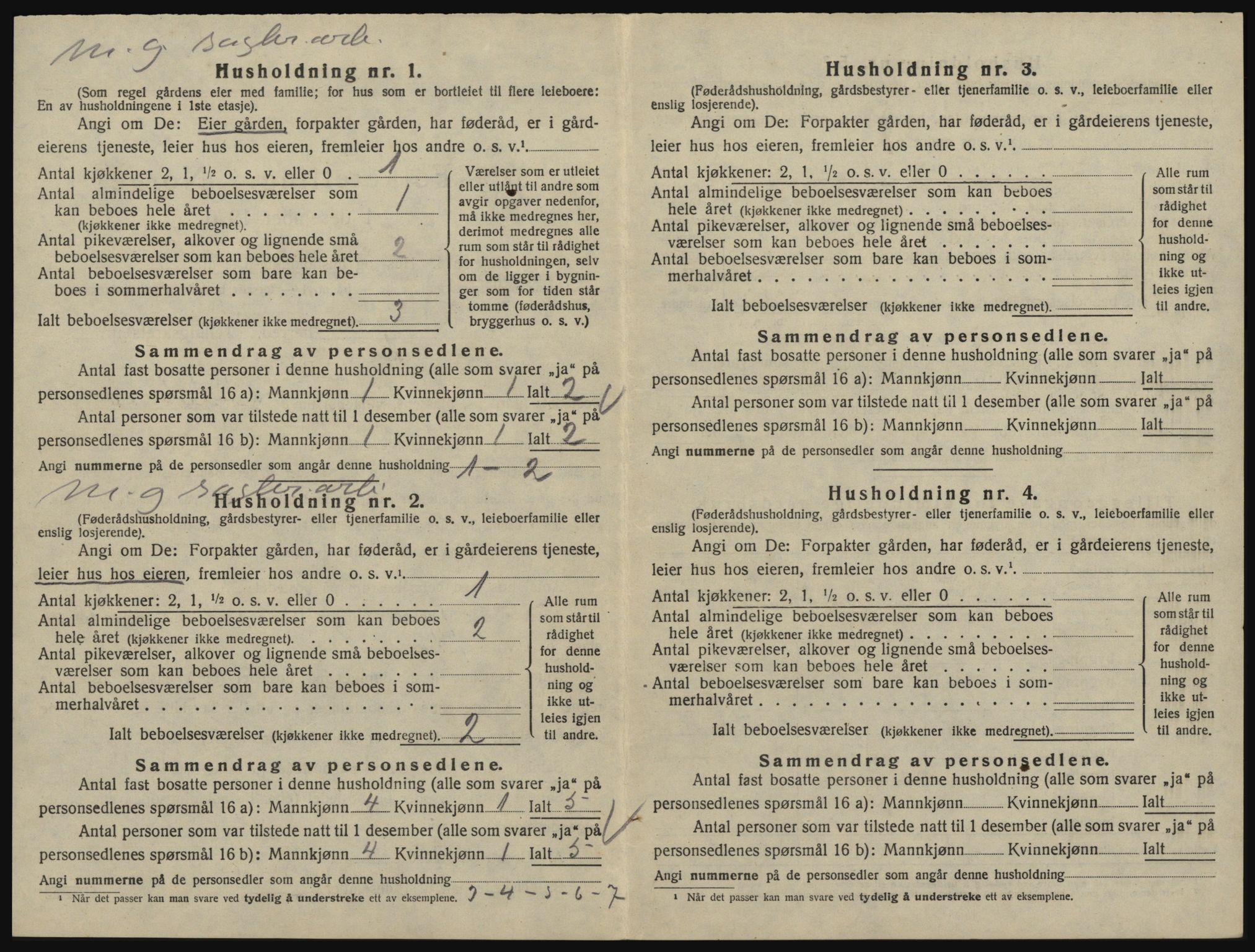 SAO, 1920 census for Glemmen, 1920, p. 252