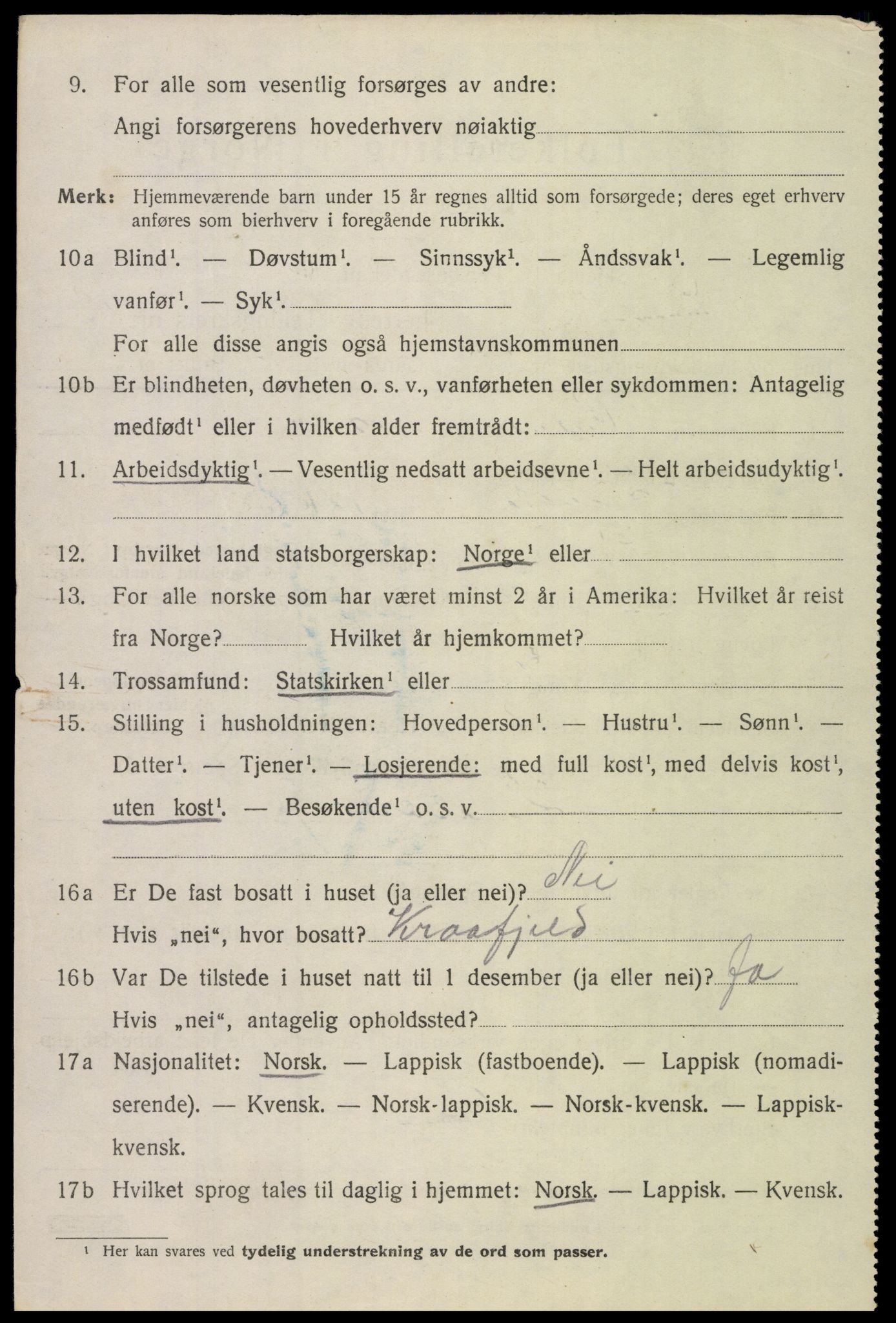 SAT, 1920 census for Evenes, 1920, p. 11893