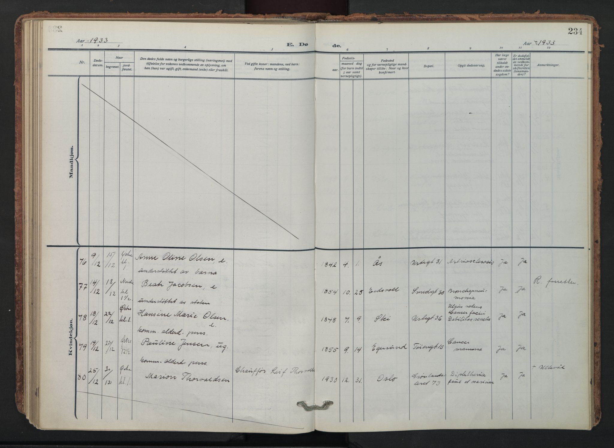 Grønland prestekontor Kirkebøker, SAO/A-10848/F/Fa/L0019: Parish register (official) no. 19, 1918-1938, p. 234