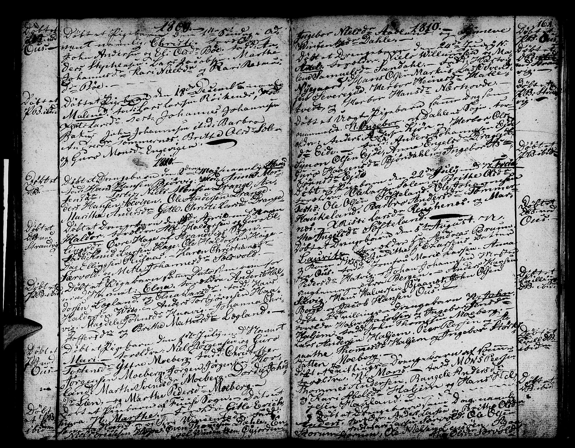 Os sokneprestembete, SAB/A-99929: Parish register (official) no. A 11, 1789-1815, p. 161