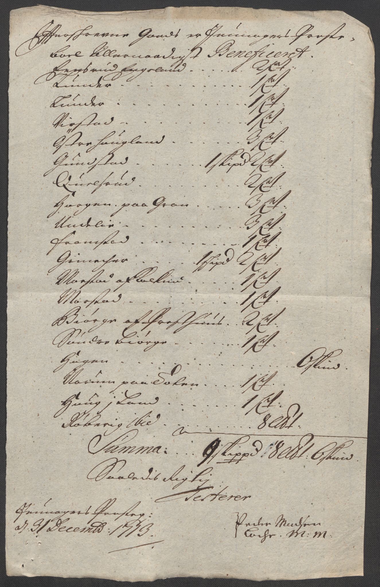 Rentekammeret inntil 1814, Reviderte regnskaper, Fogderegnskap, AV/RA-EA-4092/R18/L1311: Fogderegnskap Hadeland, Toten og Valdres, 1713, p. 280