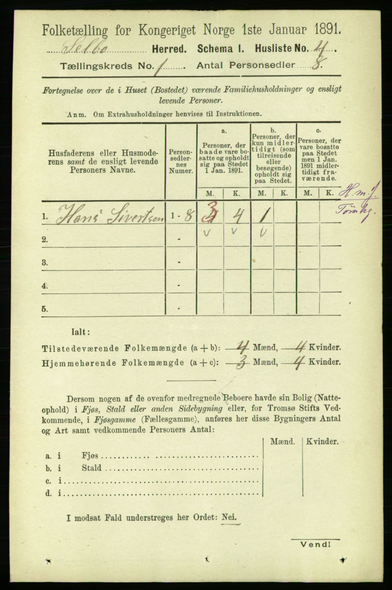 RA, 1891 census for 1664 Selbu, 1891, p. 48