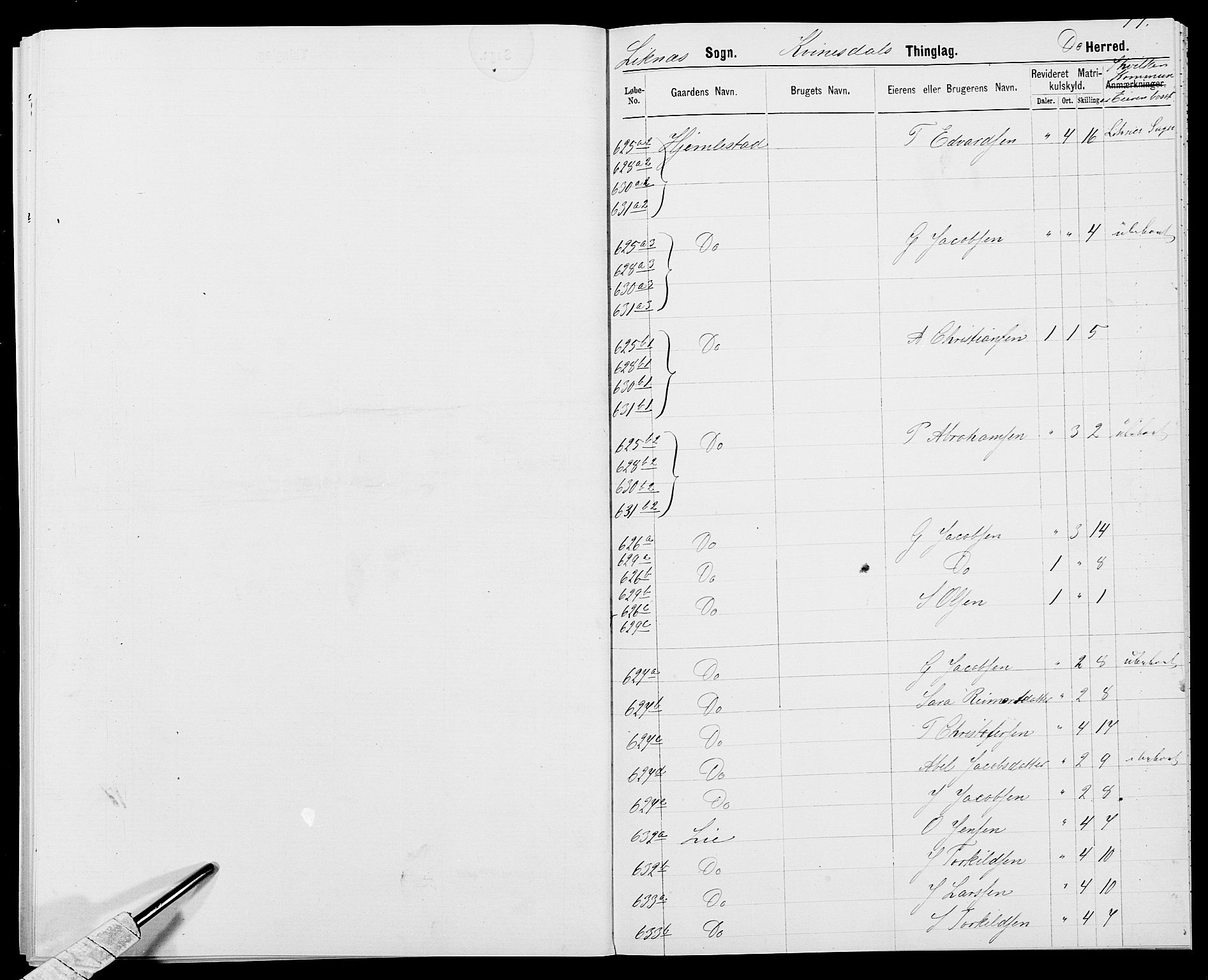 SAK, 1875 census for 1037P Kvinesdal, 1875, p. 50