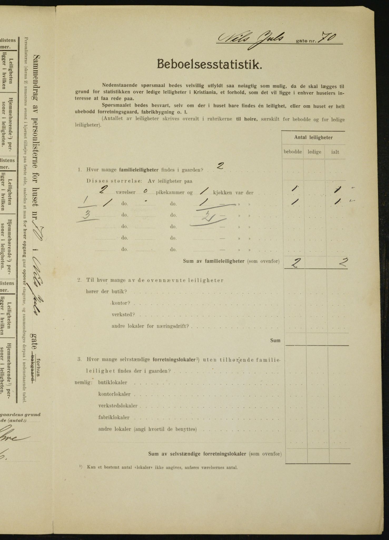 OBA, Municipal Census 1910 for Kristiania, 1910, p. 68541