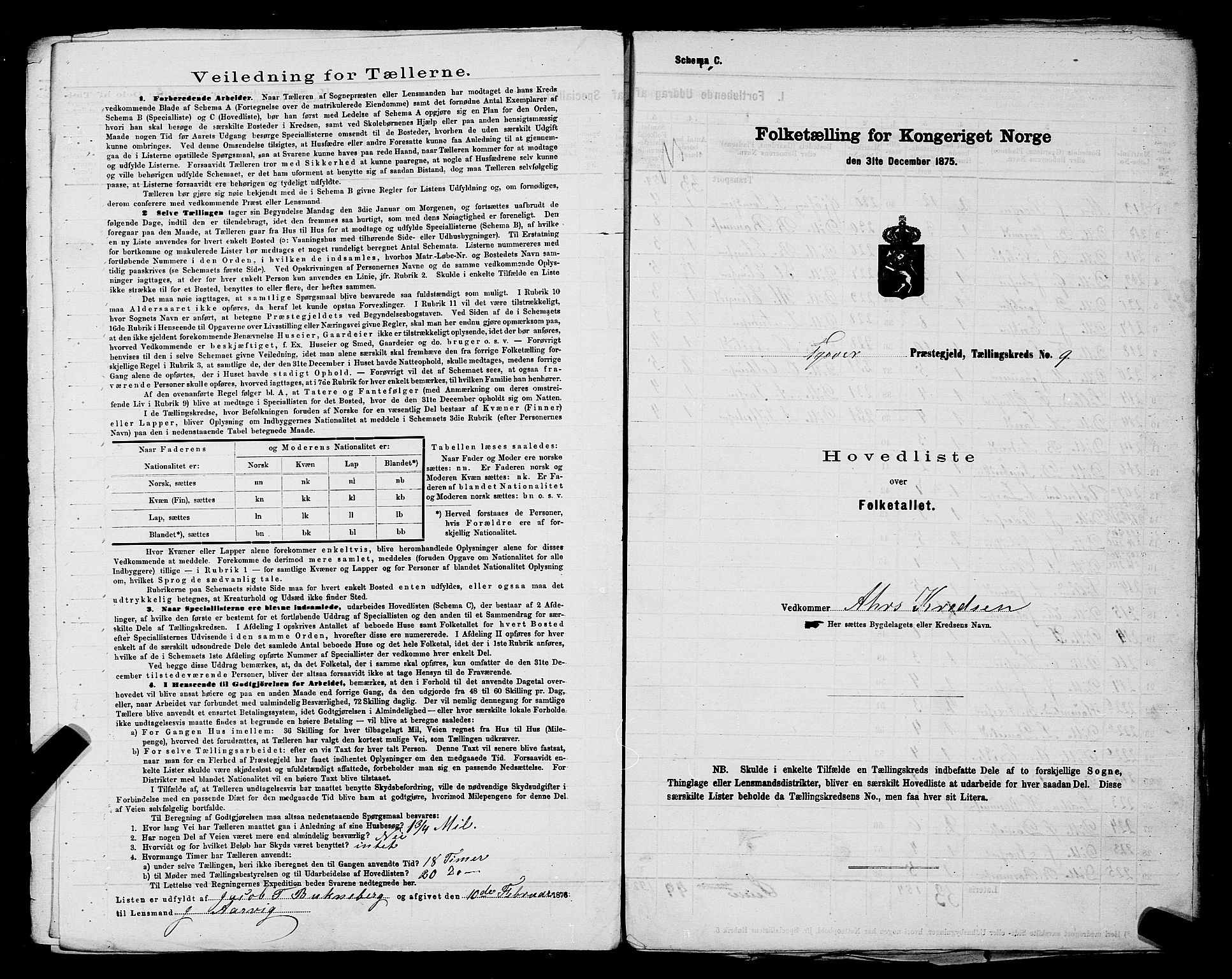 SAST, 1875 census for 1146P Tysvær, 1875, p. 41