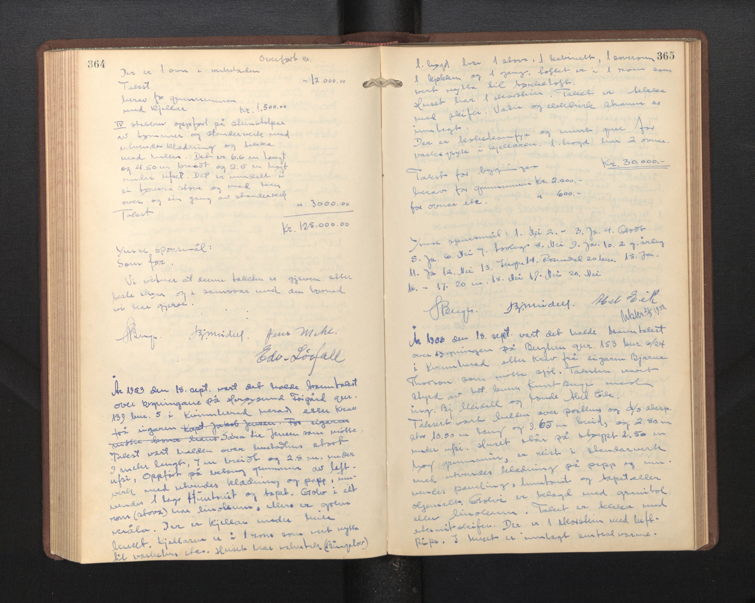 Lensmannen i Kvinnherad, AV/SAB-A-33301/1/0012/L0002: Branntakstprotokoll, 1927-1955, p. 364-365