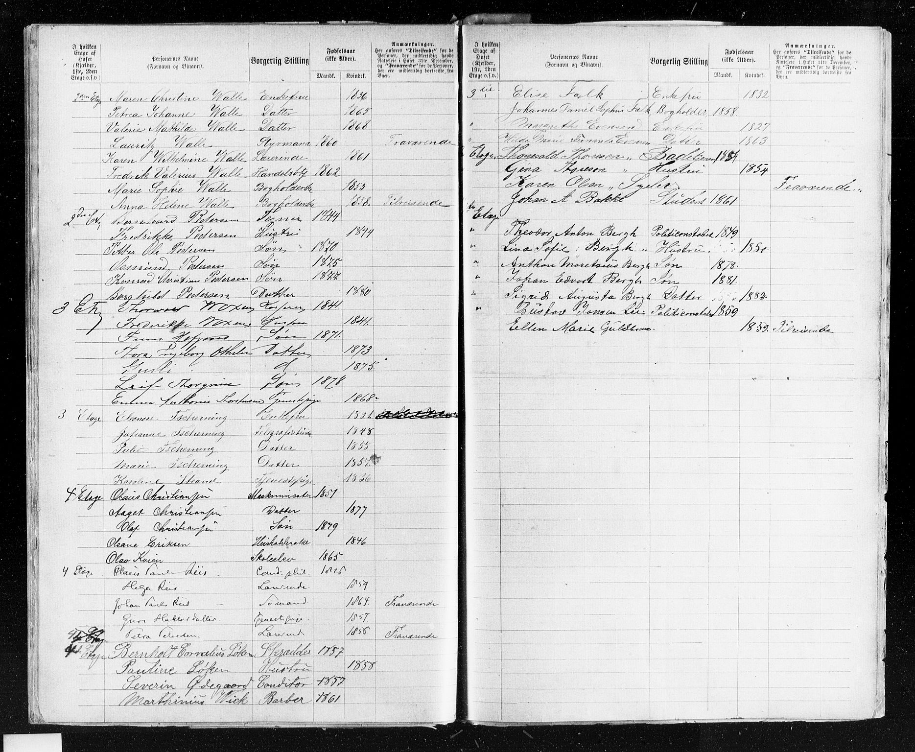 OBA, Municipal Census 1883 for Kristiania, 1883, p. 5478