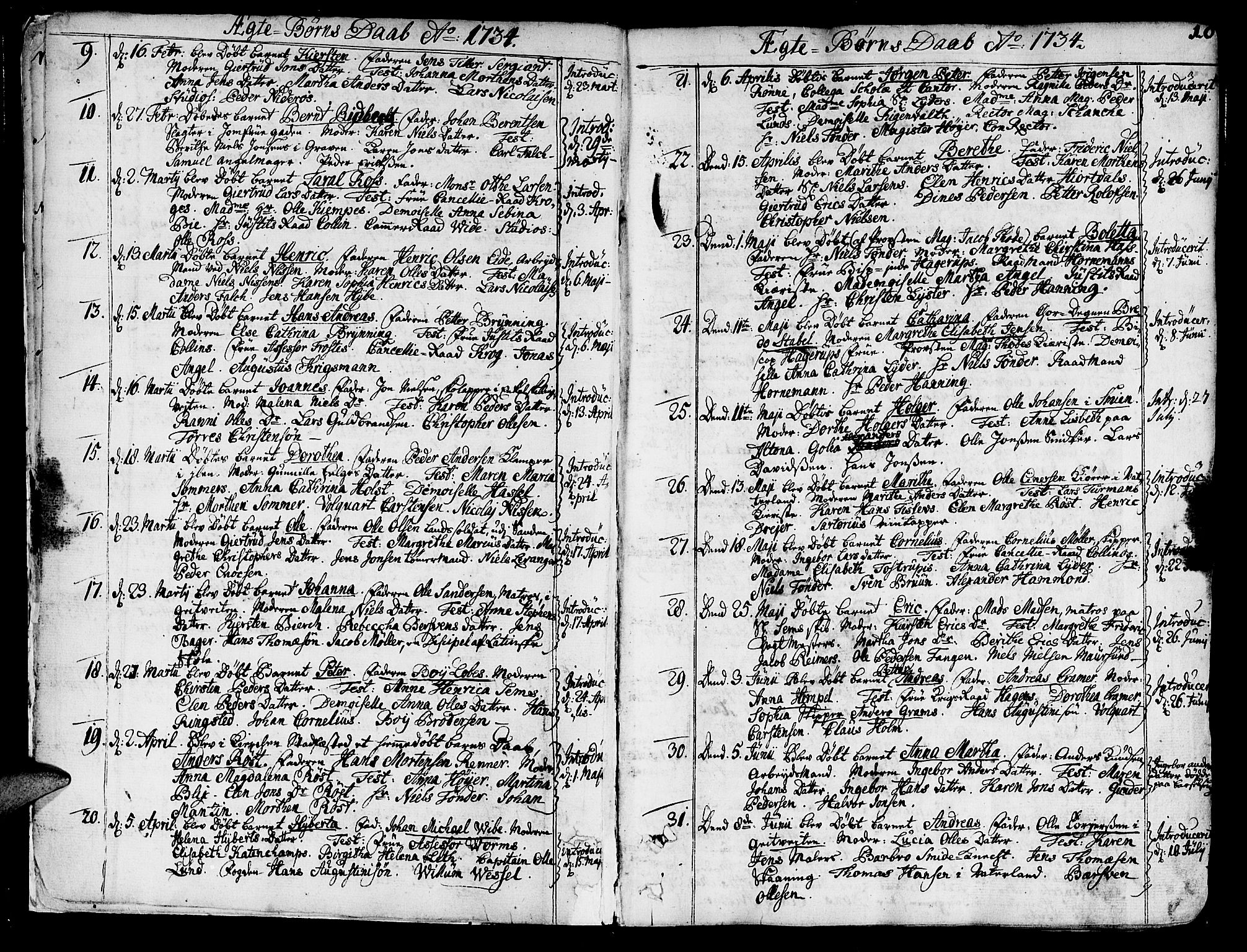 Ministerialprotokoller, klokkerbøker og fødselsregistre - Sør-Trøndelag, SAT/A-1456/602/L0103: Parish register (official) no. 602A01, 1732-1774, p. 10