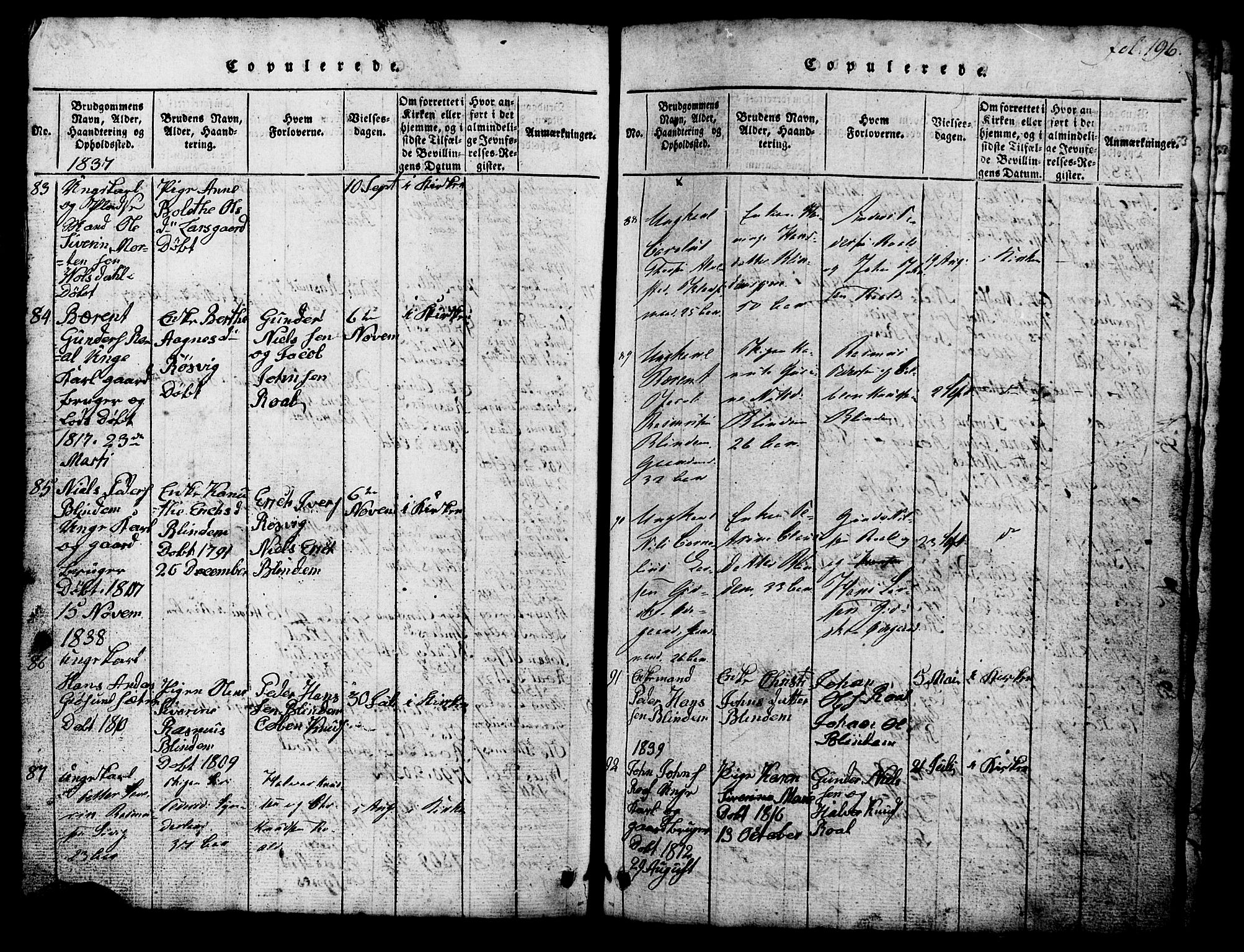 Ministerialprotokoller, klokkerbøker og fødselsregistre - Møre og Romsdal, SAT/A-1454/537/L0520: Parish register (copy) no. 537C01, 1819-1868, p. 196