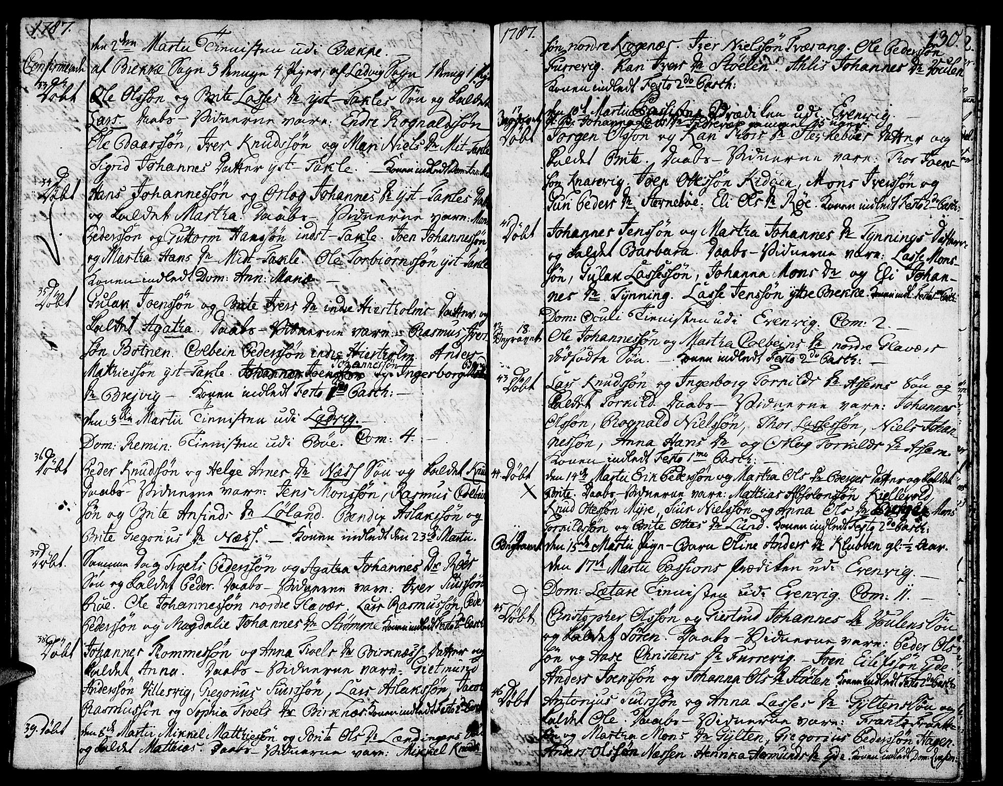 Gulen sokneprestembete, SAB/A-80201/H/Haa/Haaa/L0013: Parish register (official) no. A 13, 1776-1787, p. 130