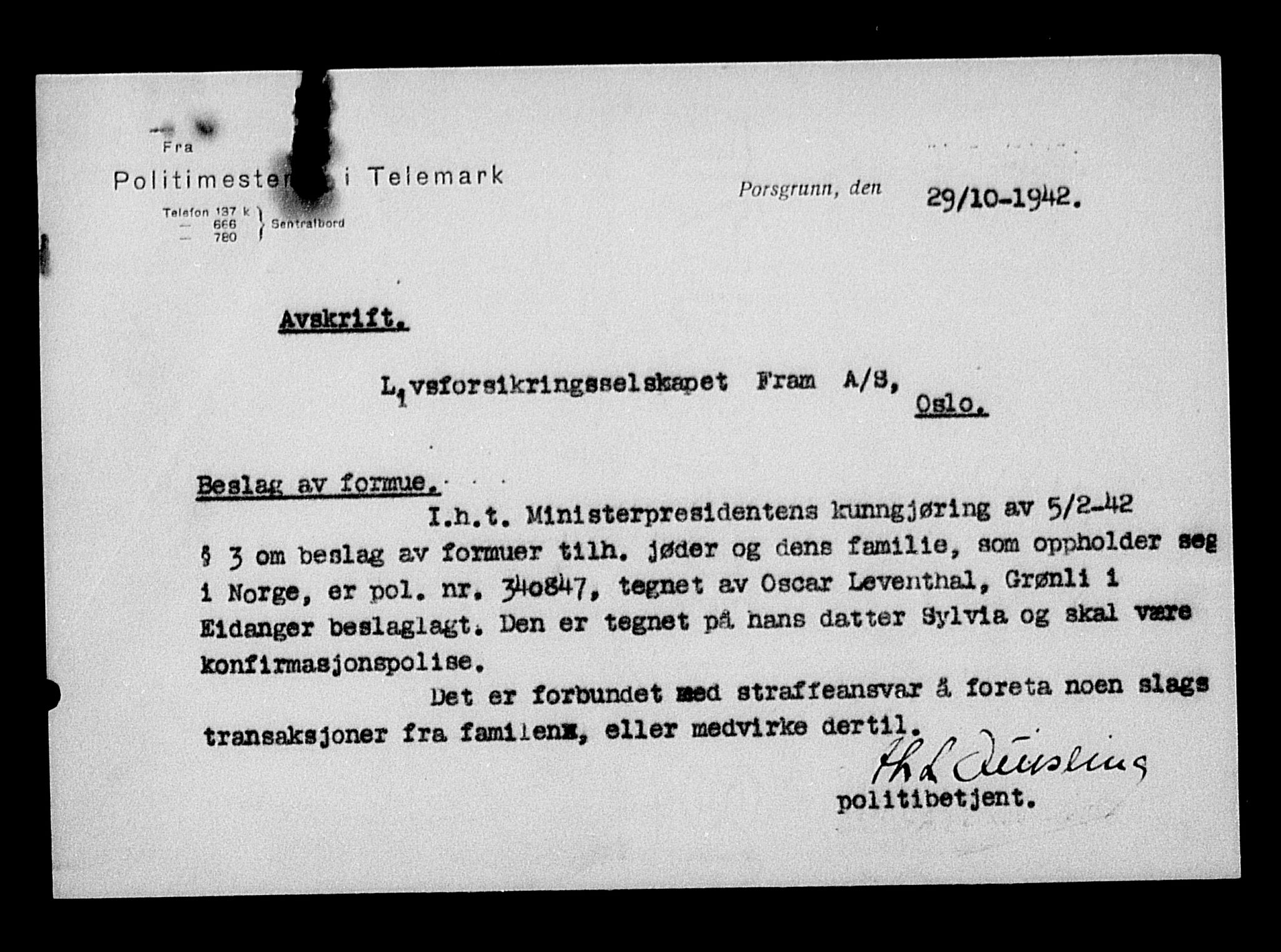 Justisdepartementet, Tilbakeføringskontoret for inndratte formuer, AV/RA-S-1564/H/Hc/Hcd/L1003: --, 1945-1947, p. 183