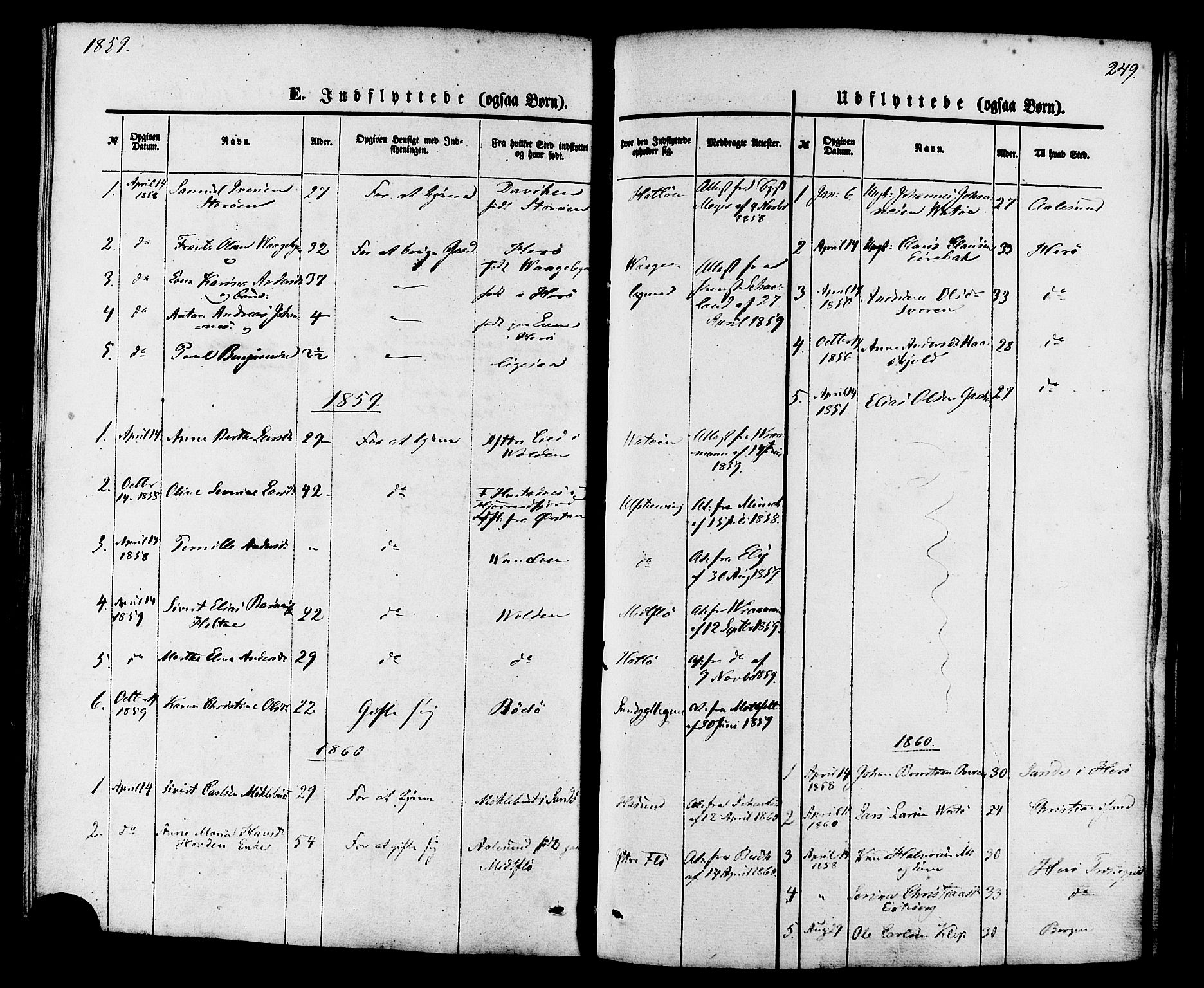 Ministerialprotokoller, klokkerbøker og fødselsregistre - Møre og Romsdal, SAT/A-1454/509/L0105: Parish register (official) no. 509A03, 1848-1882, p. 249