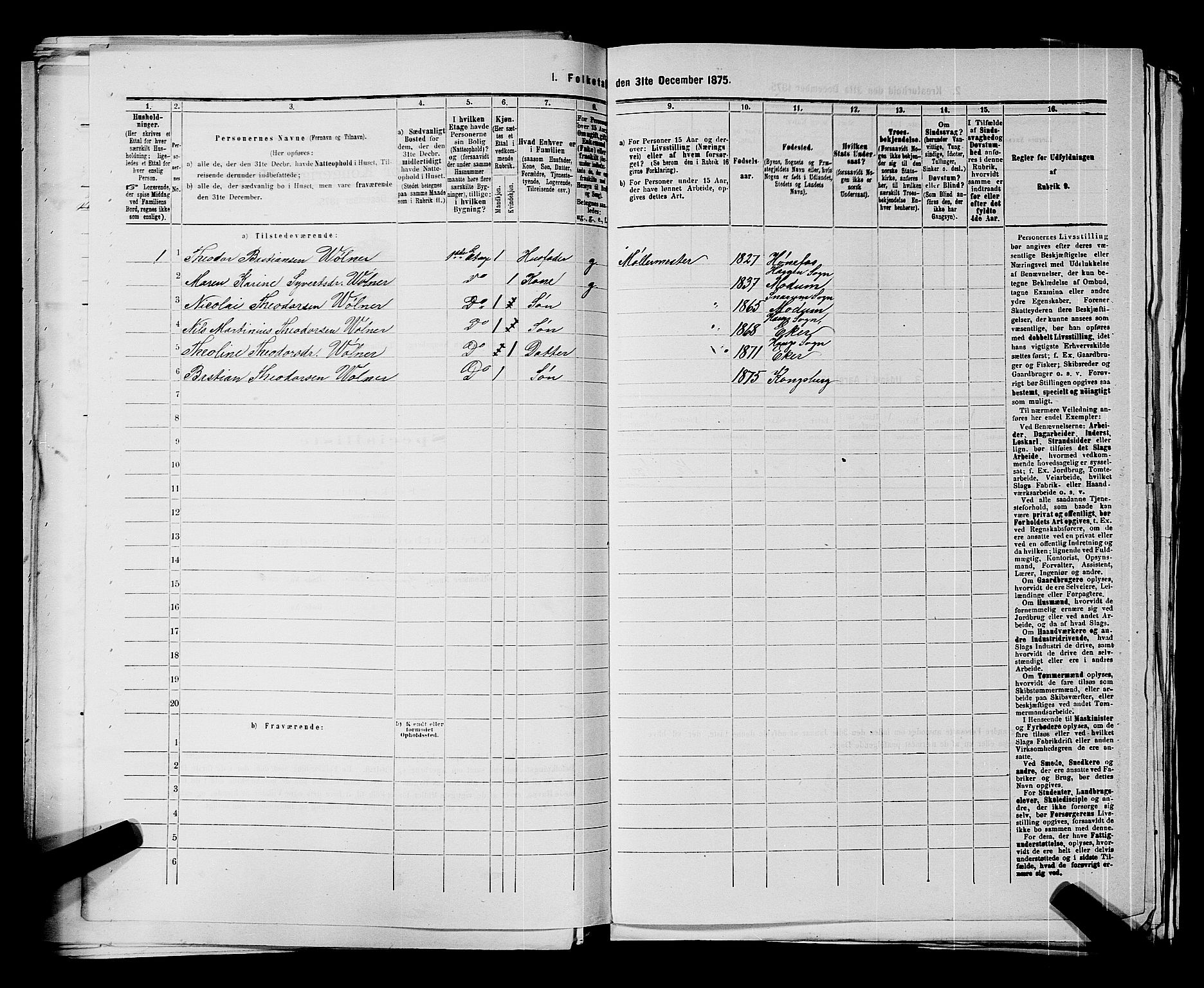 SAKO, 1875 census for 0604B Kongsberg/Kongsberg, 1875, p. 1334