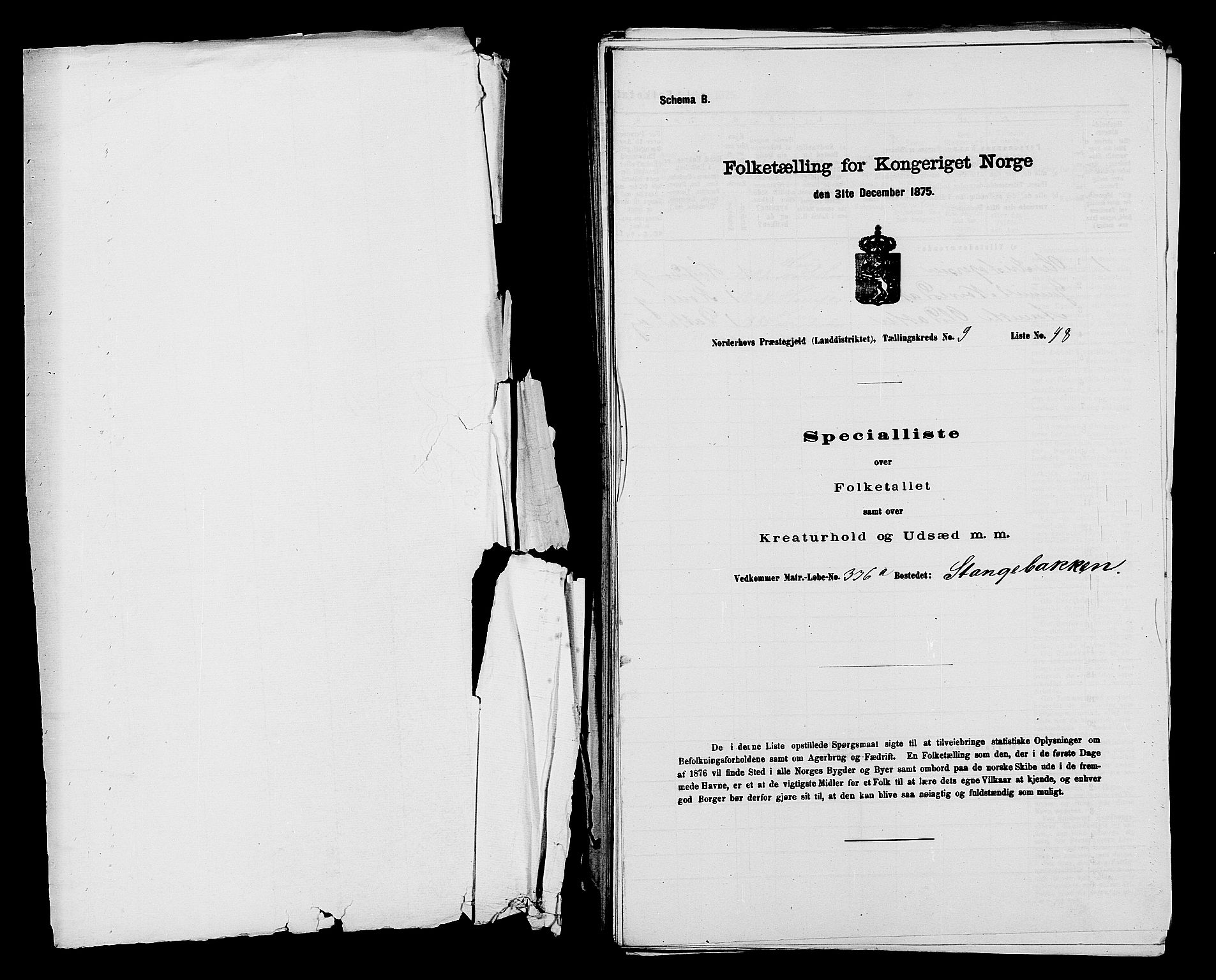 SAKO, 1875 census for 0613L Norderhov/Norderhov, Haug og Lunder, 1875, p. 1689