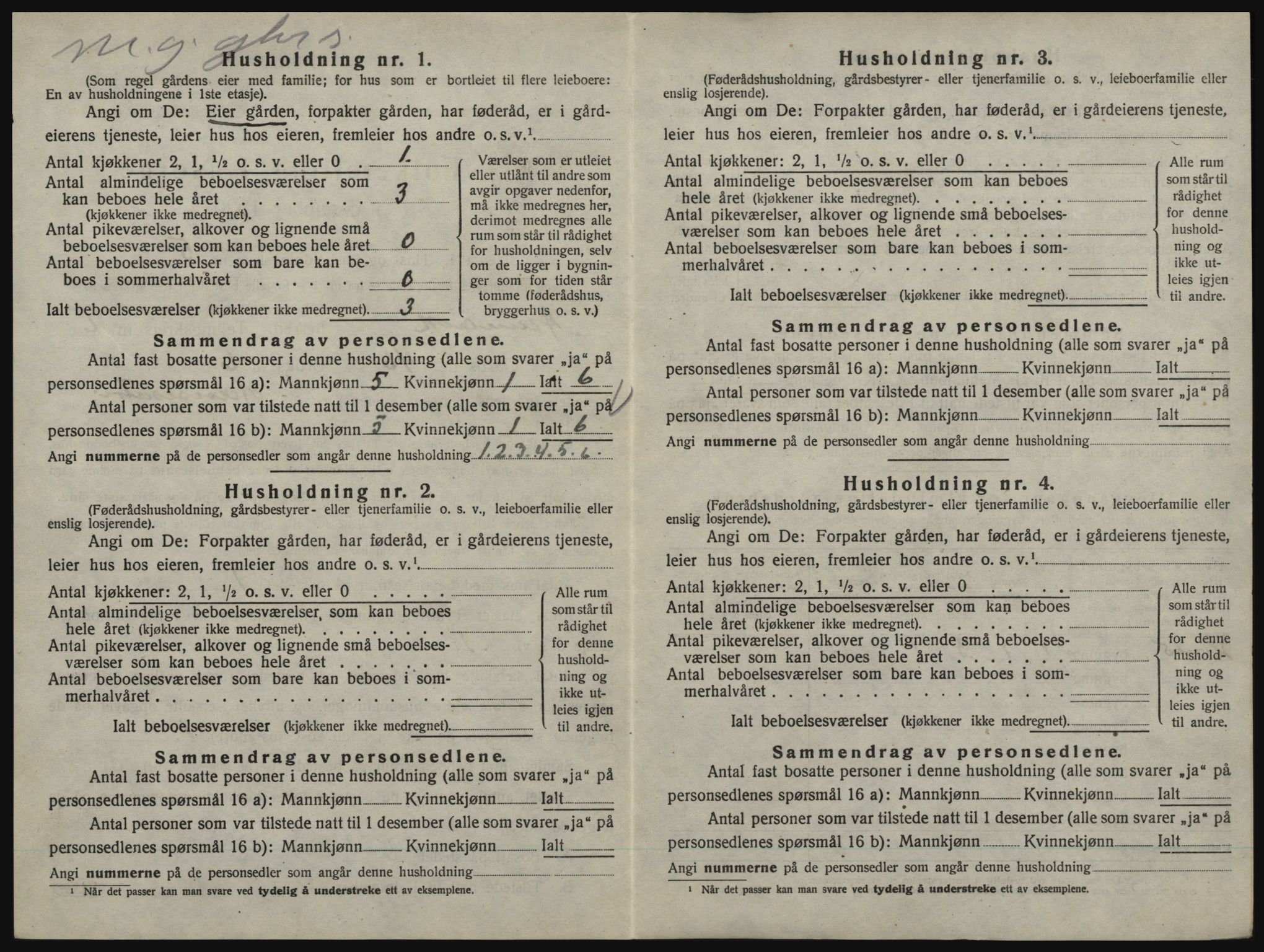 SAO, 1920 census for Aremark, 1920, p. 592