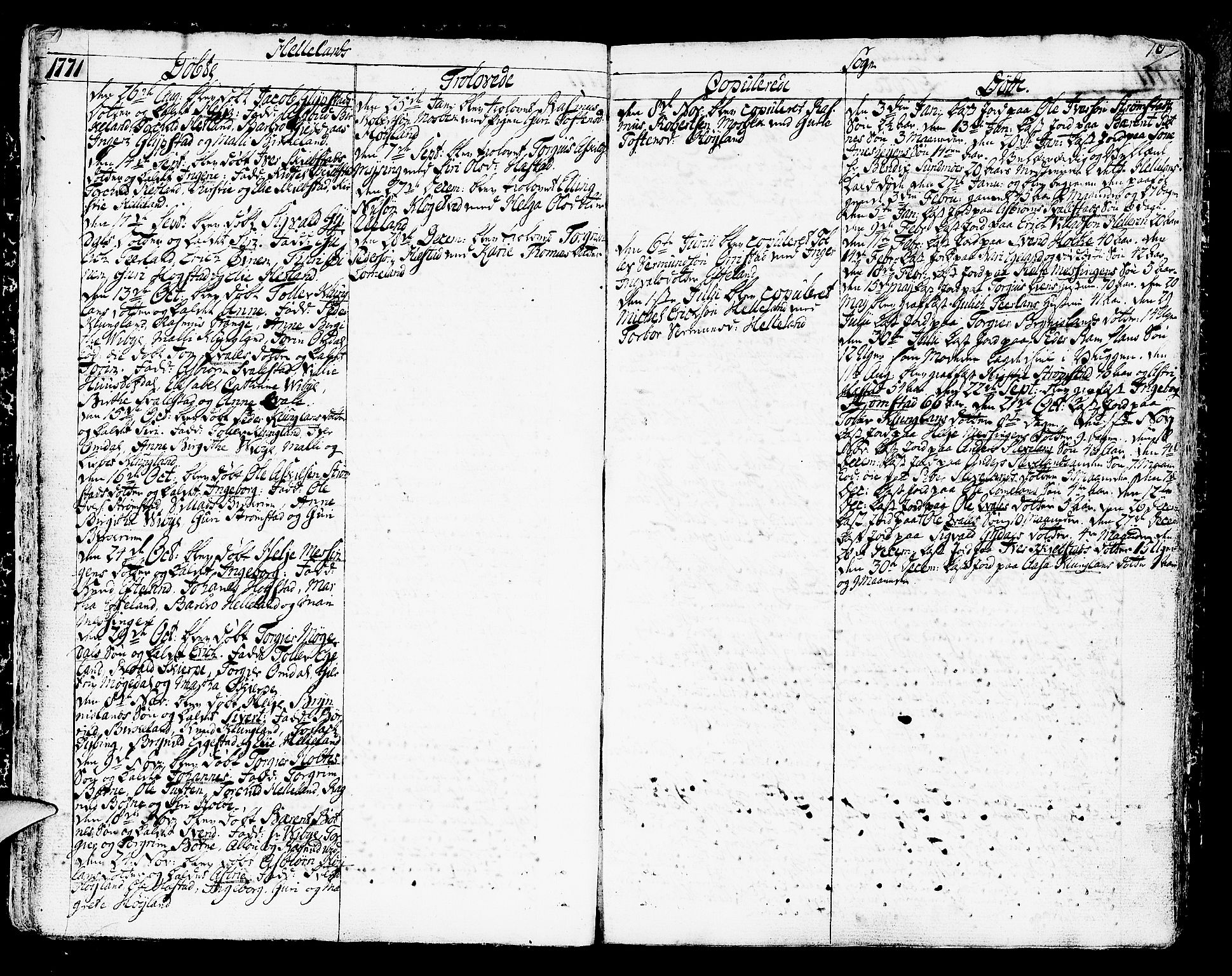 Helleland sokneprestkontor, AV/SAST-A-101810: Parish register (official) no. A 2 /1, 1762-1791, p. 16