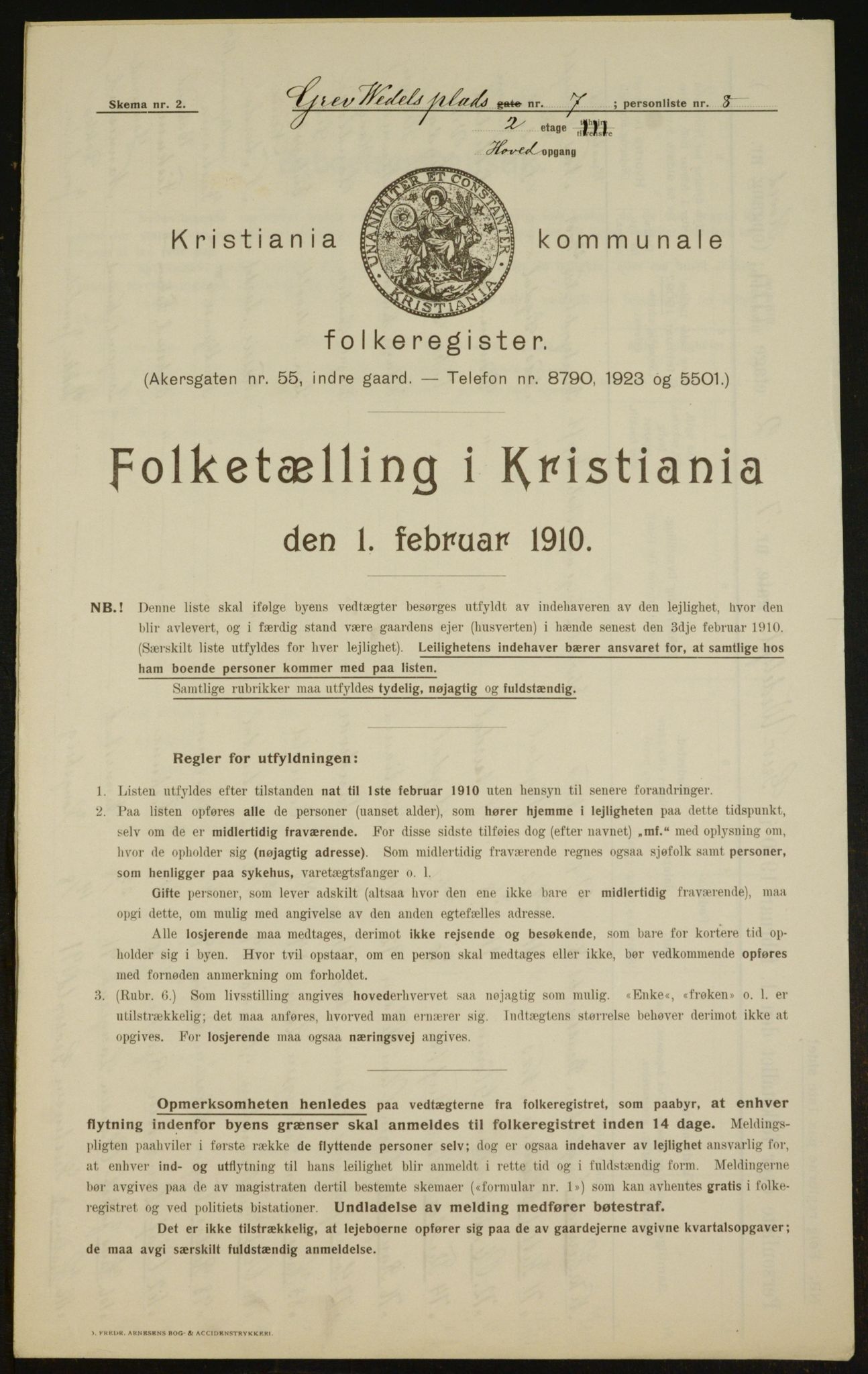 OBA, Municipal Census 1910 for Kristiania, 1910, p. 28446