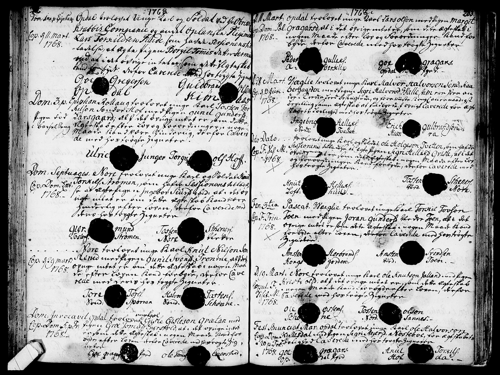 Rollag kirkebøker, SAKO/A-240/F/Fa/L0003: Parish register (official) no. I 3, 1743-1778, p. 233