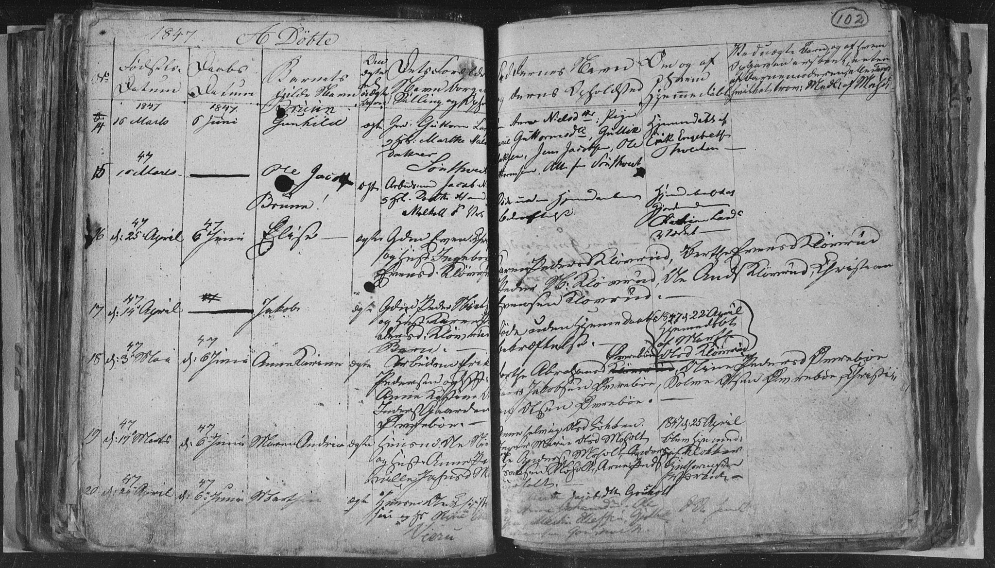 Siljan kirkebøker, SAKO/A-300/G/Ga/L0001: Parish register (copy) no. 1, 1827-1847, p. 102