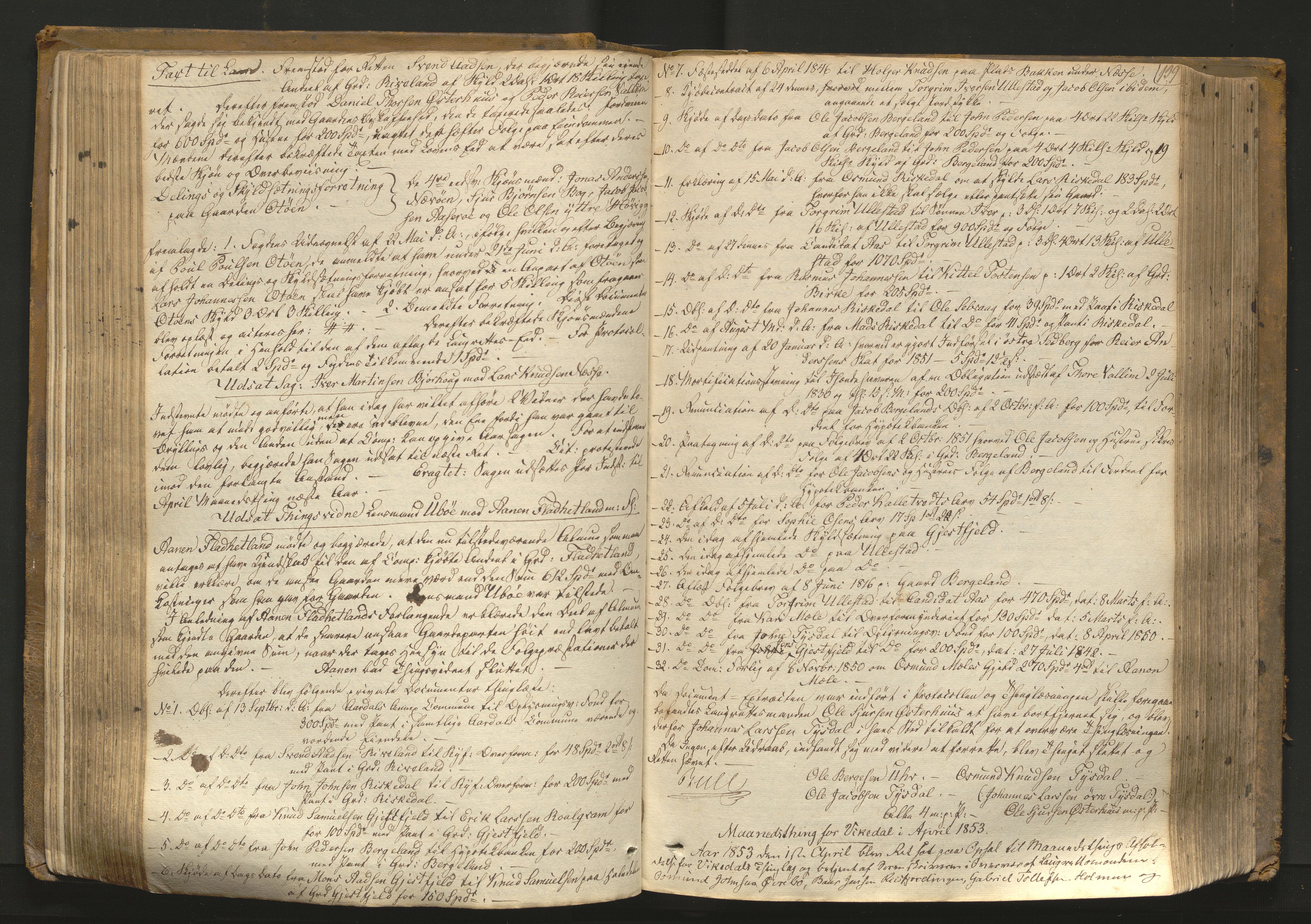 Ryfylke tingrett, AV/SAST-A-100055/001/I/IB/IB0/L0009: Tingbok, Ryfylke, 1849-1858, p. 138b-139a