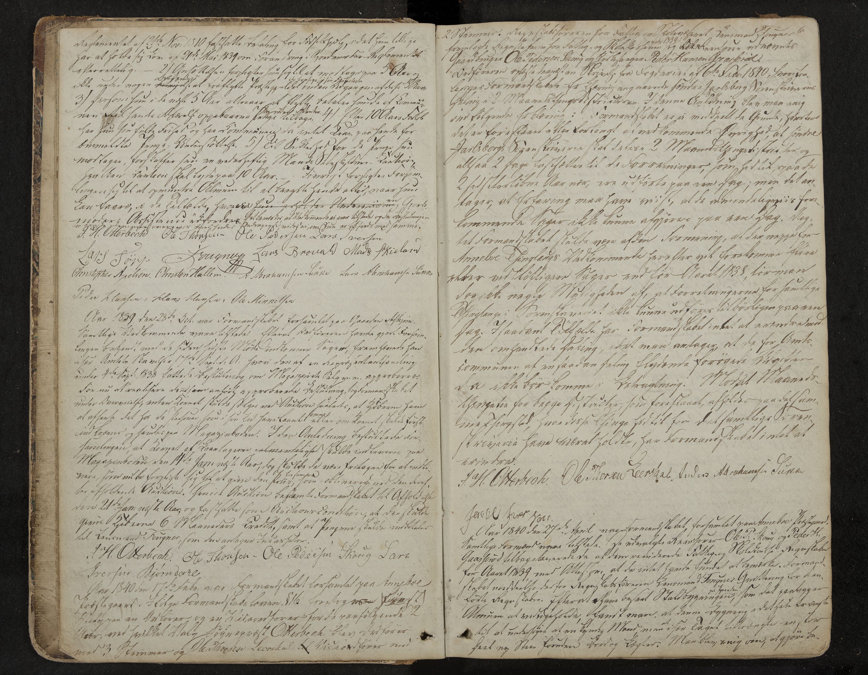 Andebu formannskap og sentraladministrasjon, IKAK/0719021-1/A/Aa/L0001: Møtebok med register, 1837-1869, p. 6