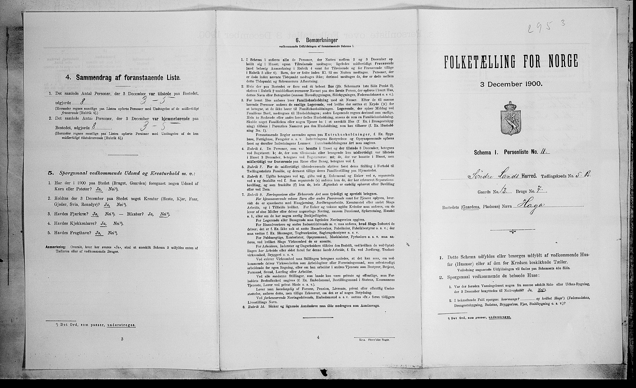 SAH, 1900 census for Søndre Land, 1900, p. 687