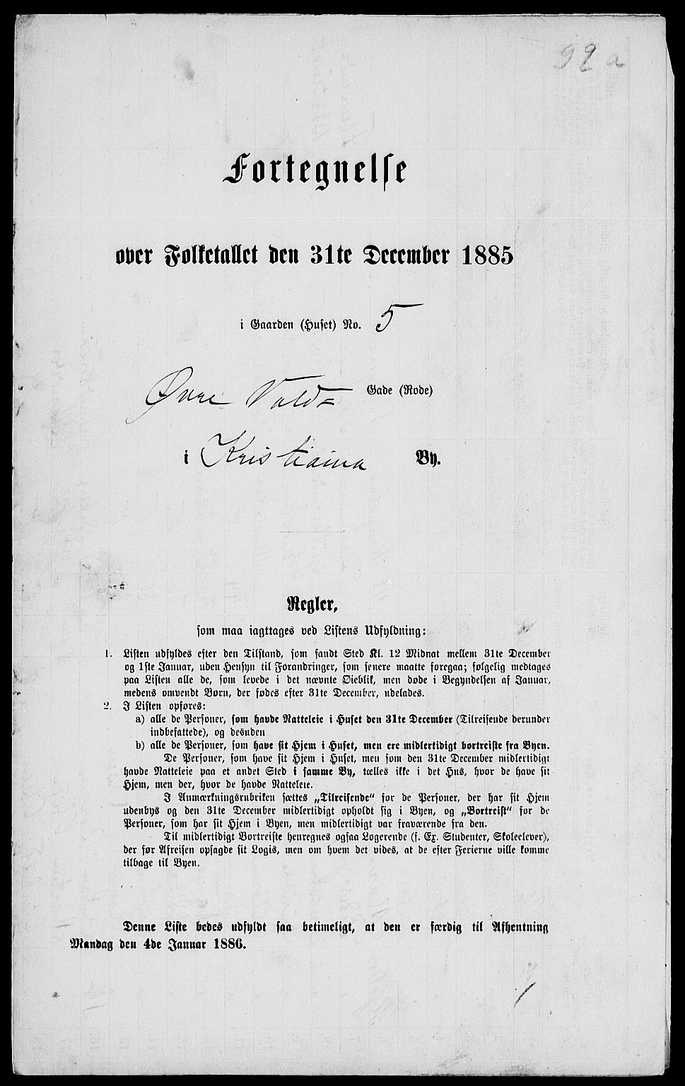 RA, 1885 census for 0301 Kristiania, 1885, p. 4059