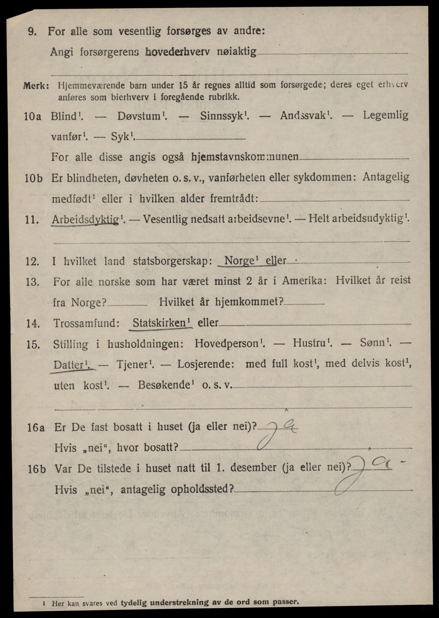 SAT, 1920 census for Rovde, 1920, p. 922