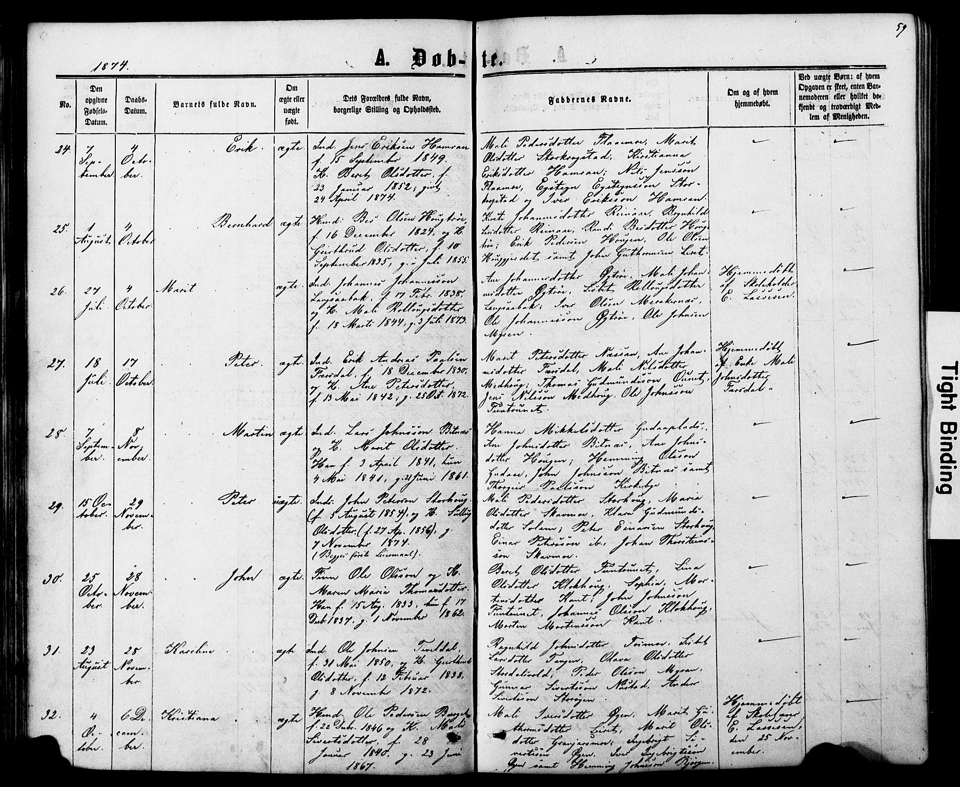 Ministerialprotokoller, klokkerbøker og fødselsregistre - Nord-Trøndelag, SAT/A-1458/706/L0049: Parish register (copy) no. 706C01, 1864-1895, p. 59
