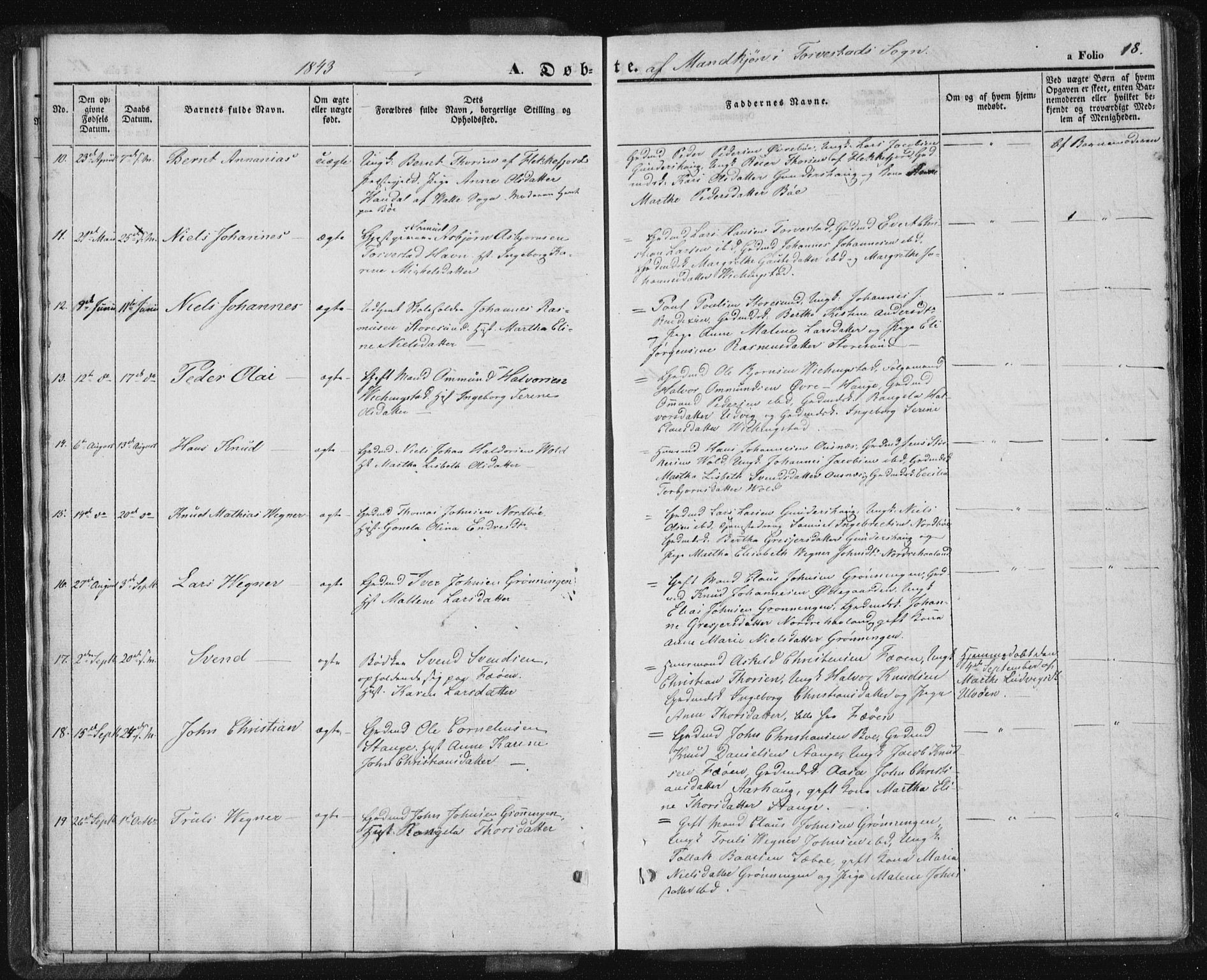 Torvastad sokneprestkontor, AV/SAST-A -101857/H/Ha/Haa/L0005: Parish register (official) no. A 5, 1836-1847, p. 18