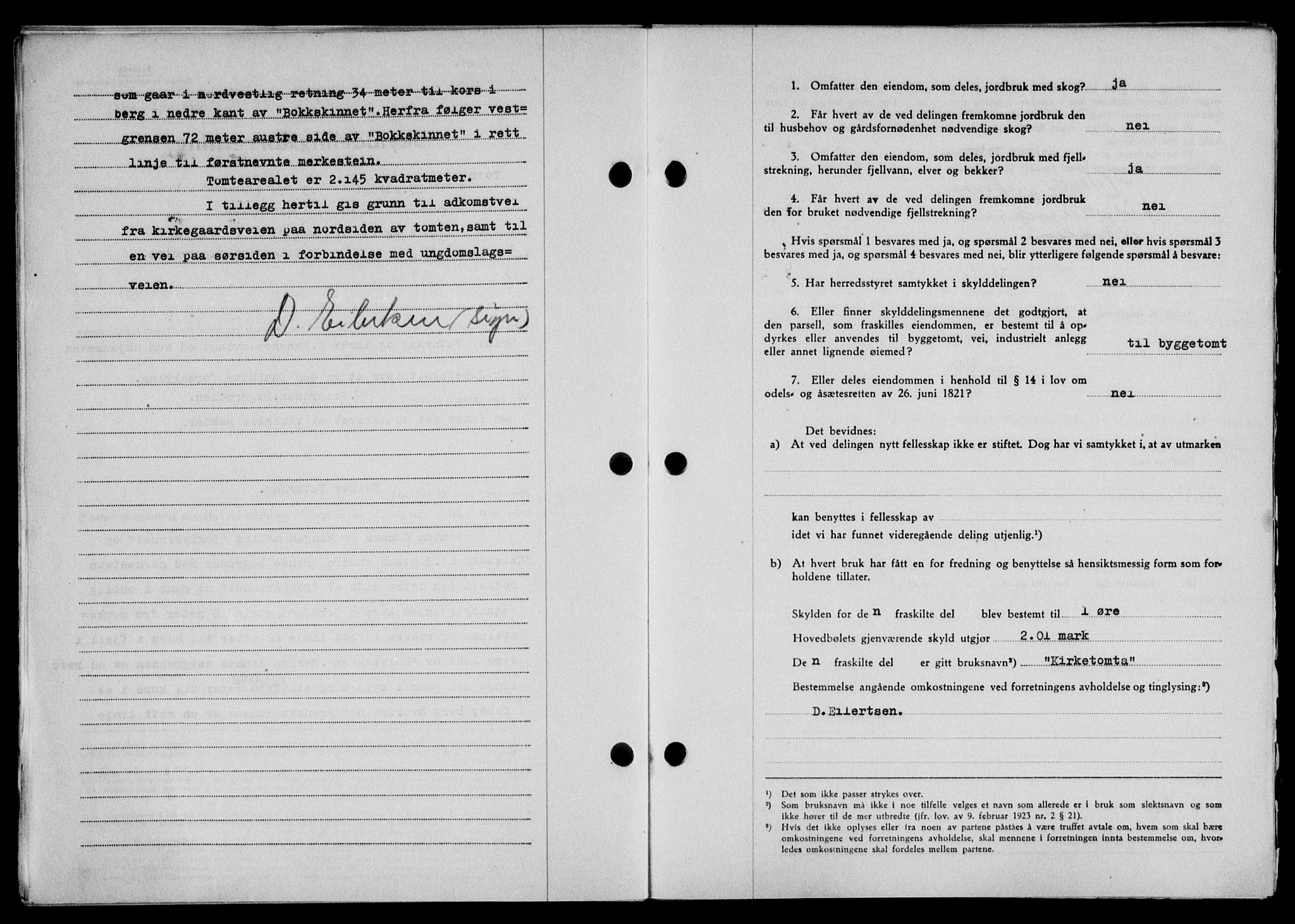 Lofoten sorenskriveri, SAT/A-0017/1/2/2C/L0013a: Mortgage book no. 13a, 1944-1946, Diary no: : 779/1945