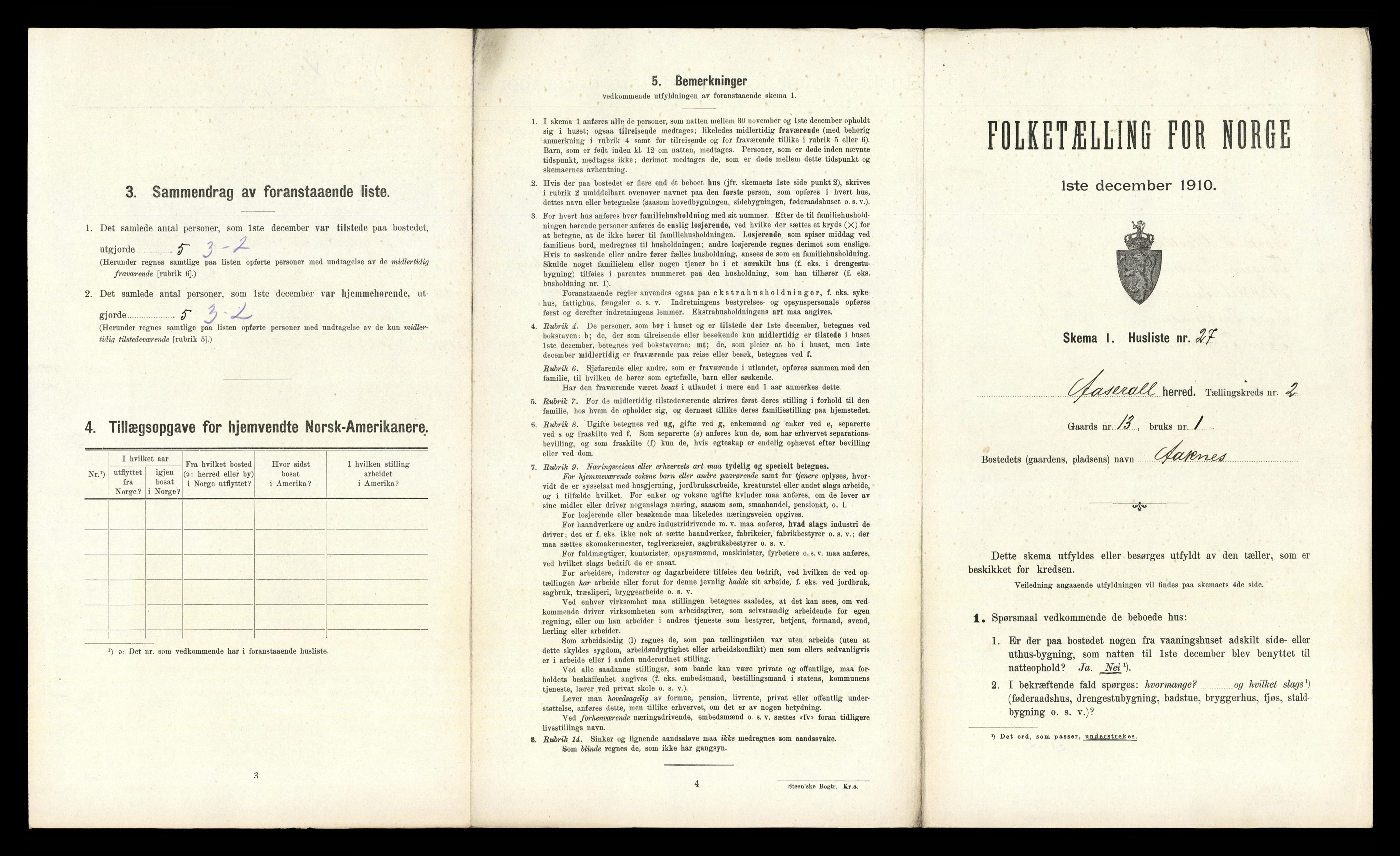 RA, 1910 census for Åseral, 1910, p. 127