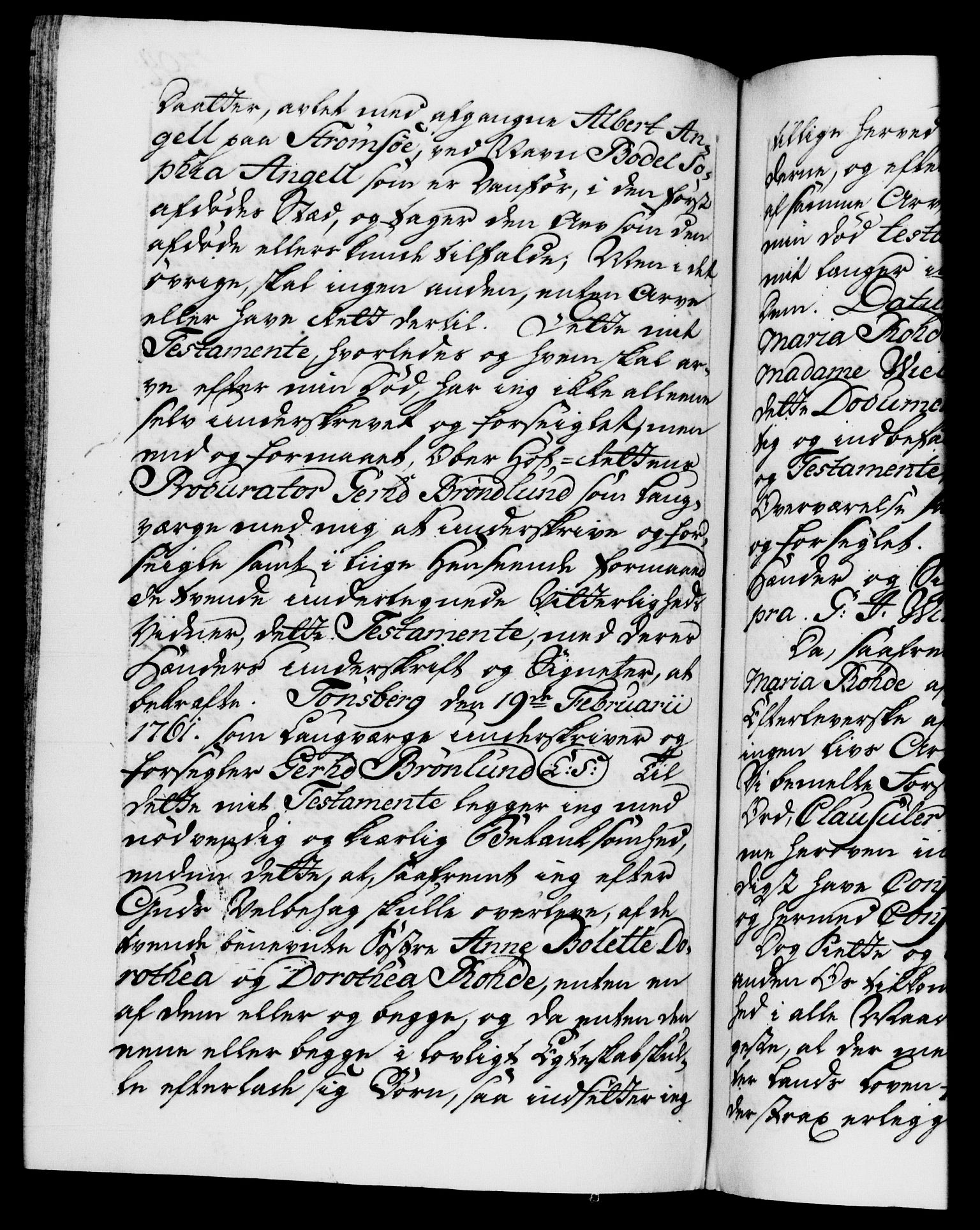 Danske Kanselli 1572-1799, AV/RA-EA-3023/F/Fc/Fca/Fcaa/L0041: Norske registre, 1760-1762, p. 394b